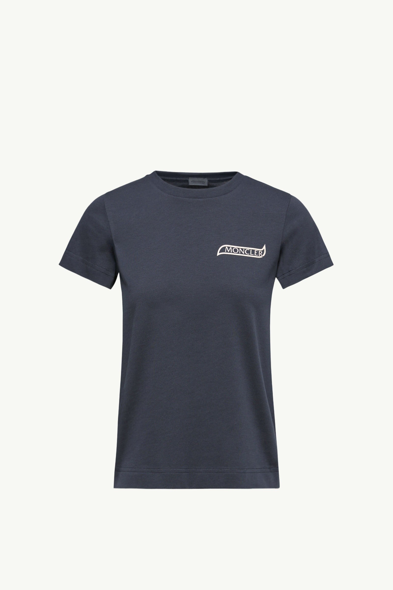 Moncler Logo Cotton T-Shirt Night Blue Night Blue