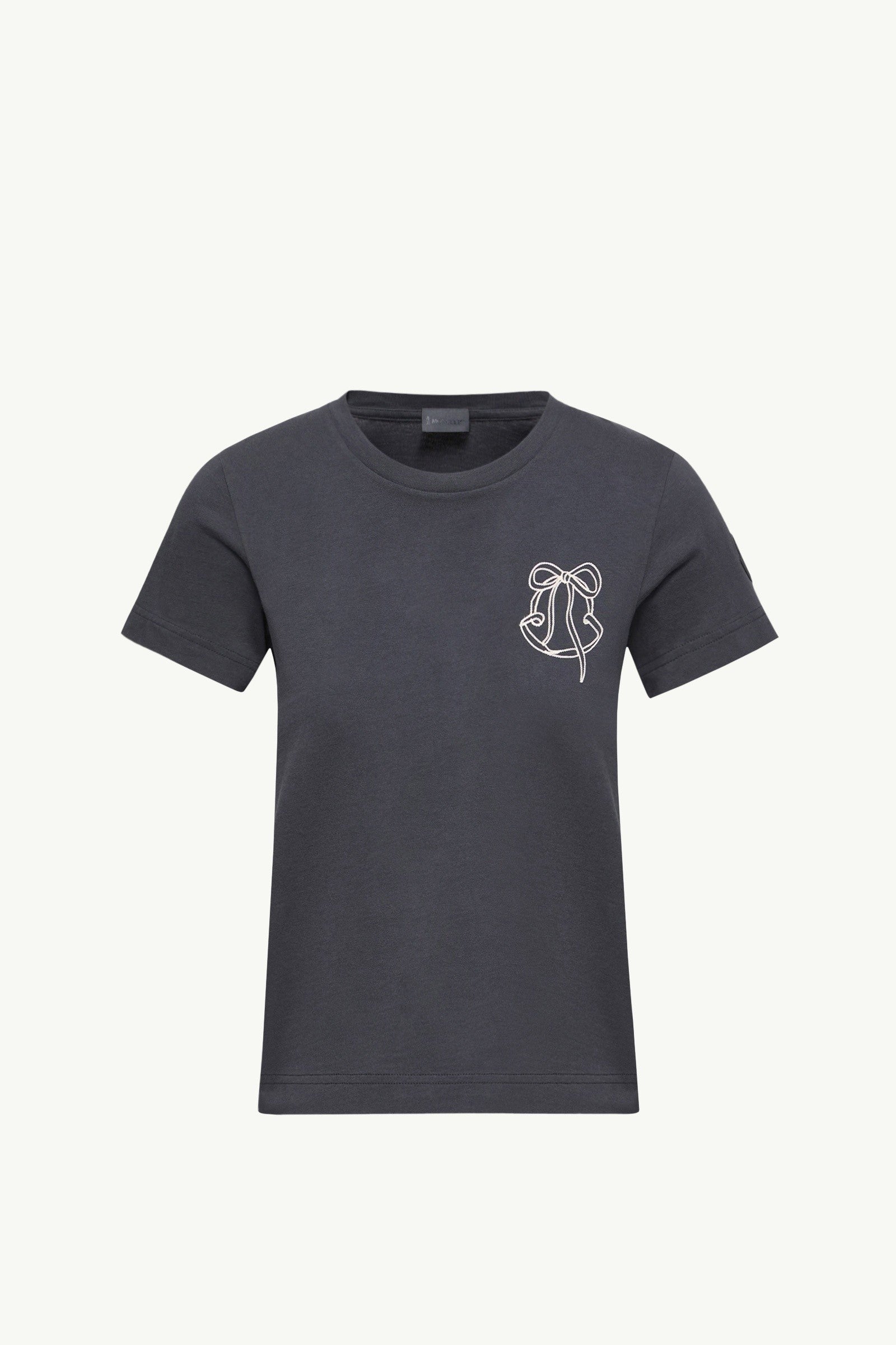 Moncler Embroidered Logo Cotton T-Shirt Night Blue Night Blue