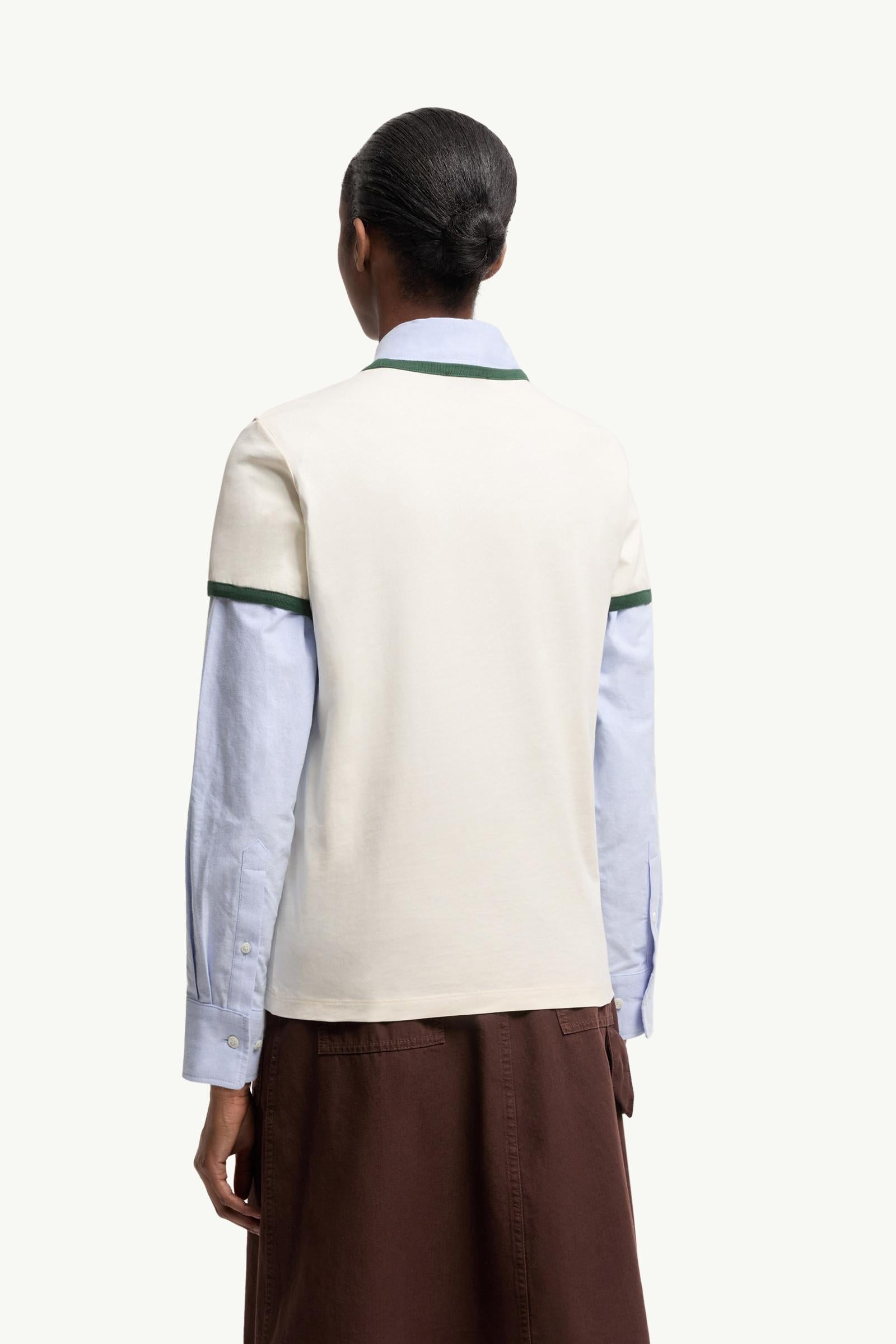 Moncler Flock Logo Jersey T-Shirt White Ivory White Ivory