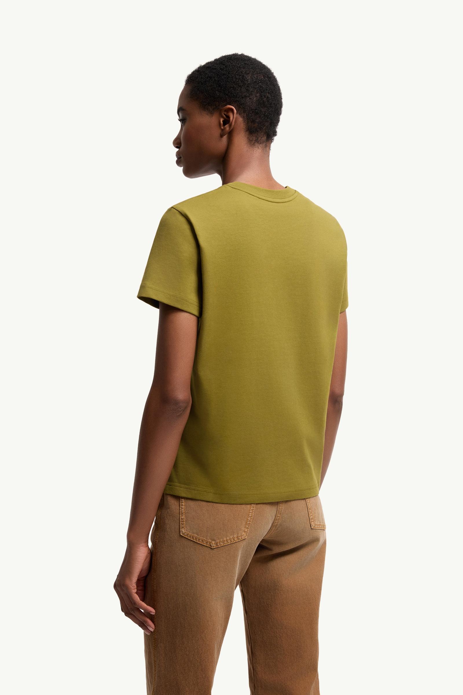 Moncler Logo Patch Cotton T-Shirt (Pack Of Three) White & Olive Green & Pink White & Olive Green & Pink