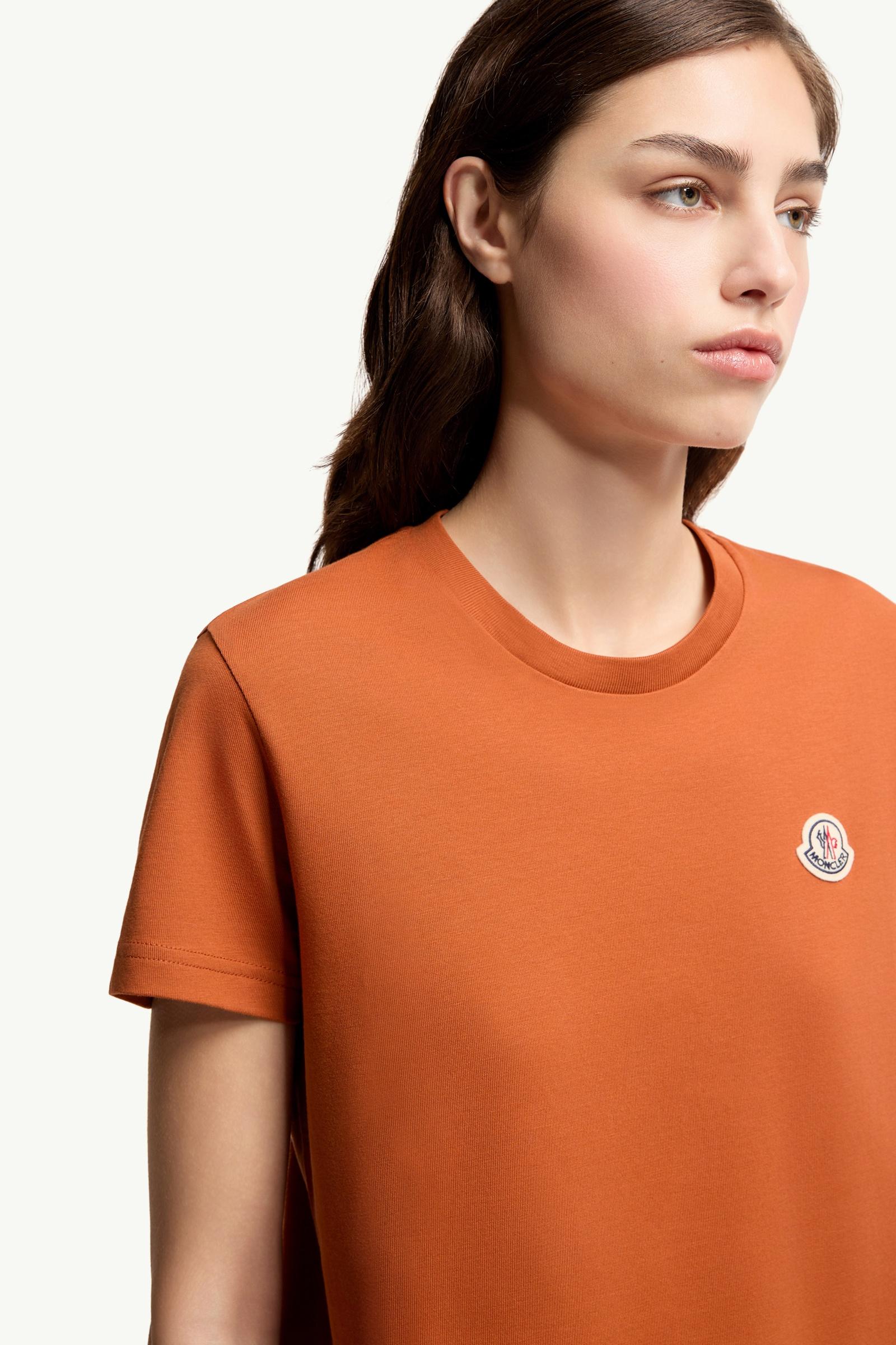 Moncler Logo Patch Cotton T-Shirt (Pack Of Three) White & Black & Orange White & Black & Orange