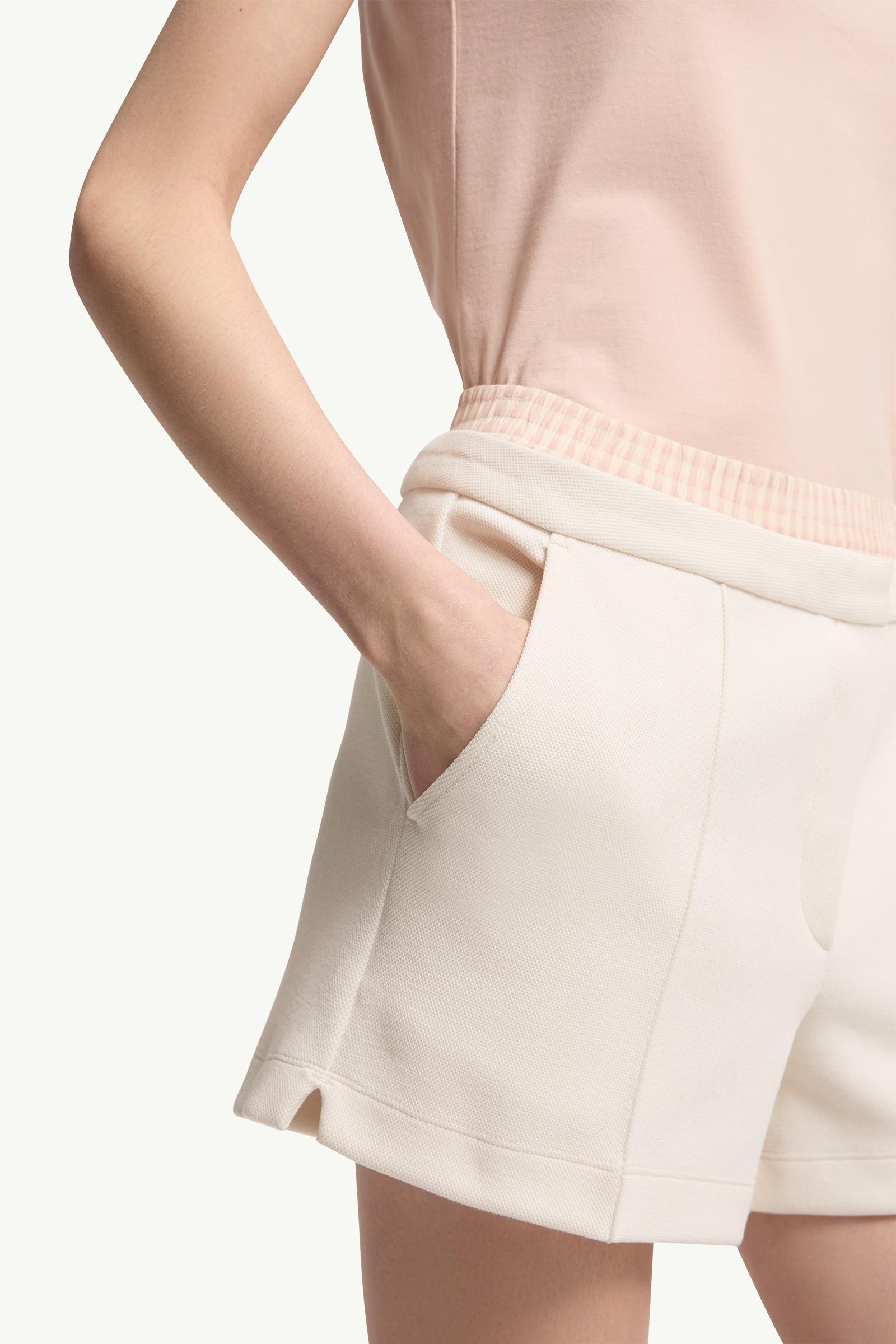 Moncler Layered-Effect Vichy Cotton Blend Shorts White White