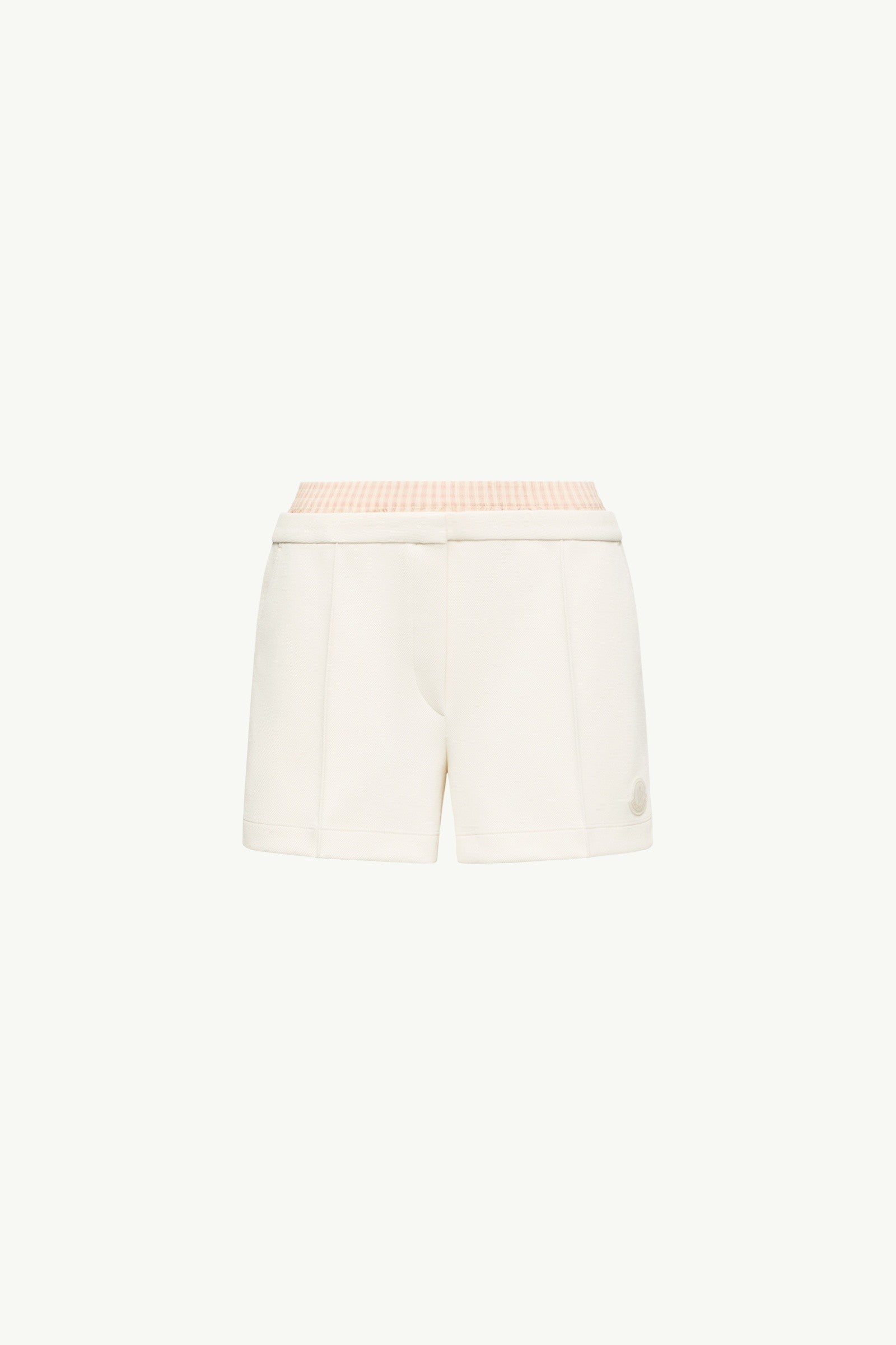 Moncler Layered-Effect Vichy Cotton Blend Shorts White White