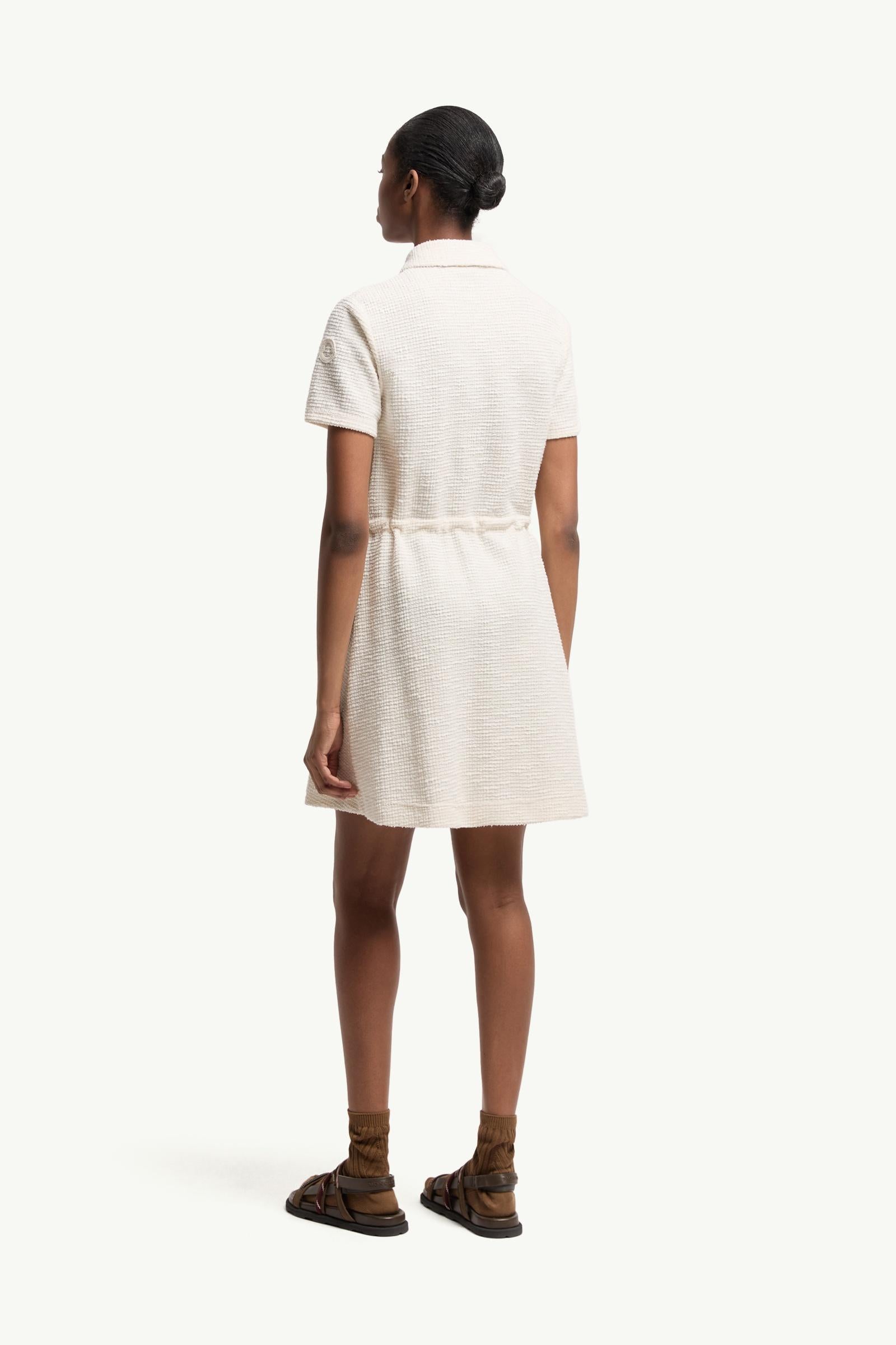 Moncler Bouclé Mini Dress White White