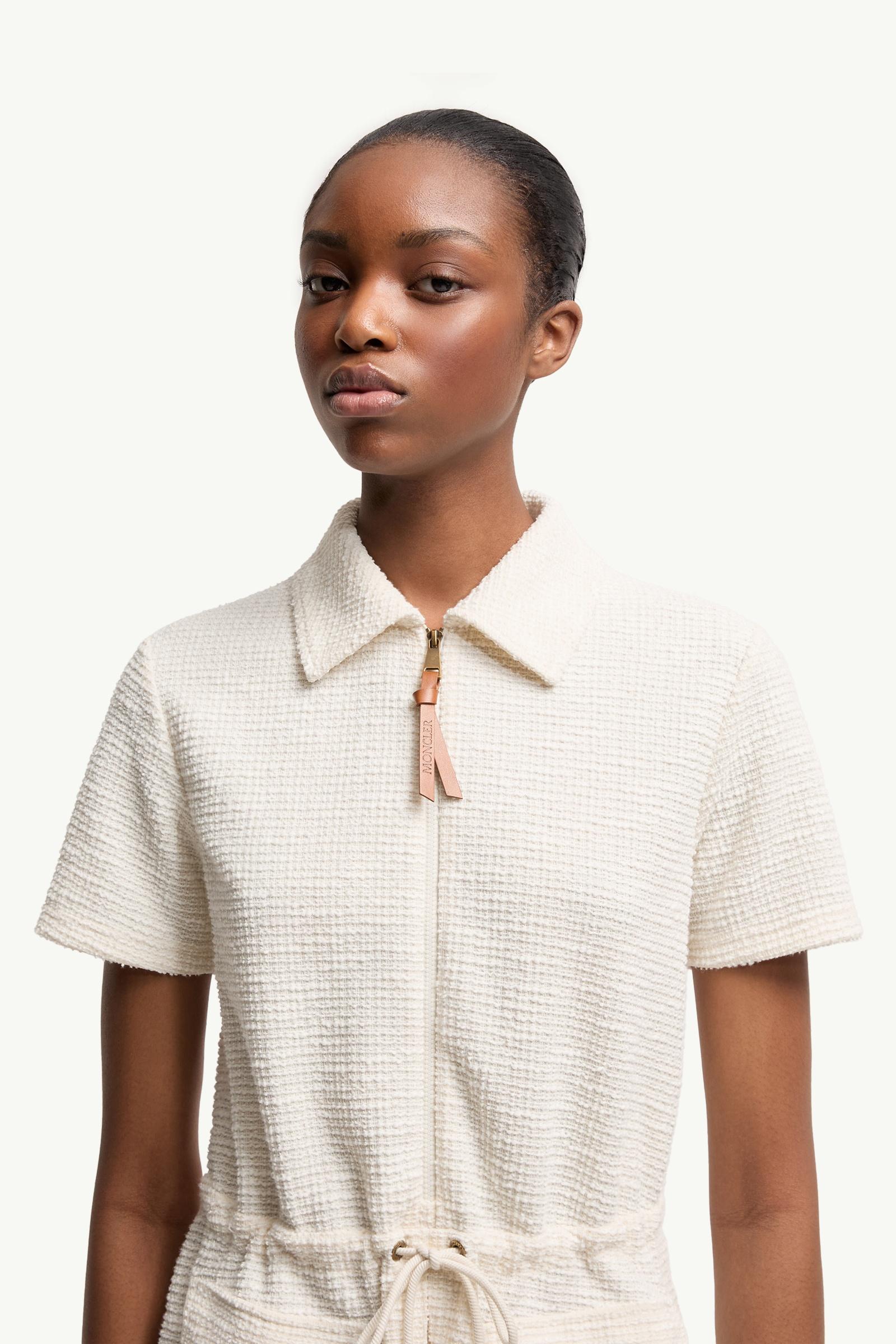 Moncler Bouclé Mini Dress White White