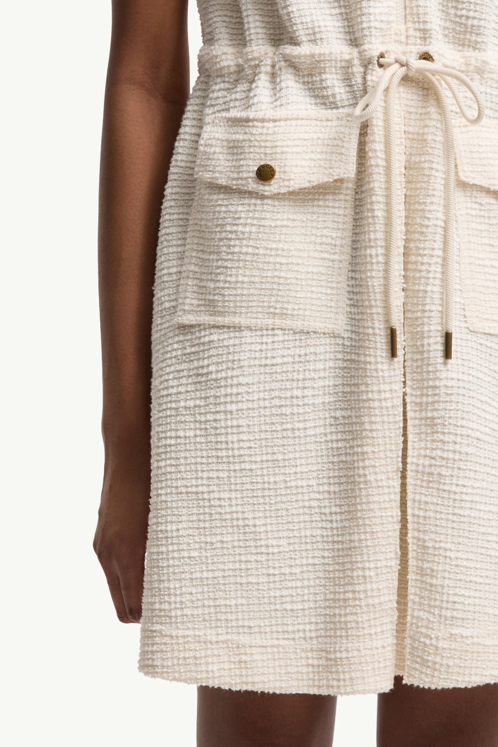 Moncler Bouclé Mini Dress White White