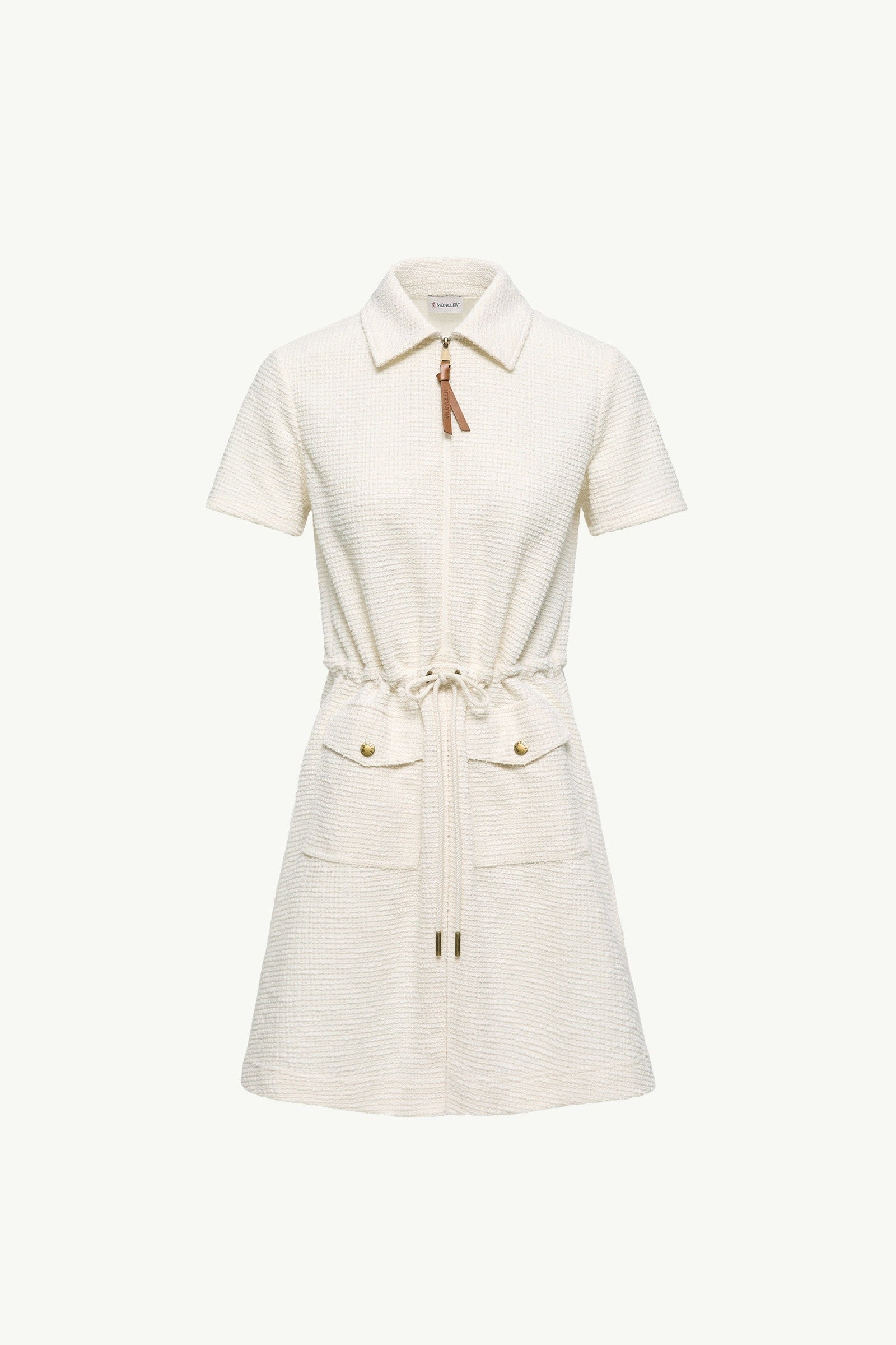 Moncler Bouclé Mini Dress White White