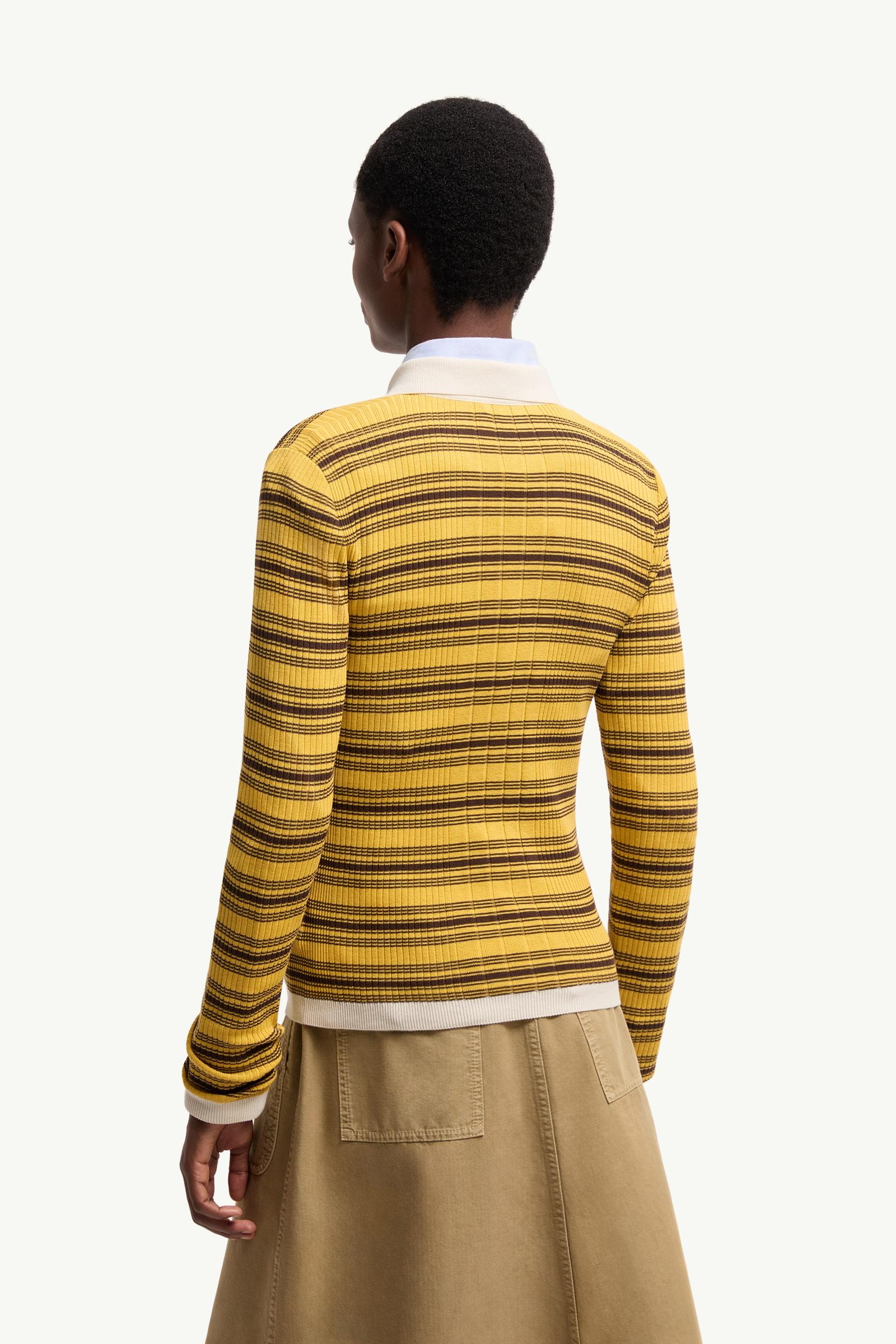 Moncler Cotton Crêpe Polo Shirt Dark Yellow & Brown Dark Yellow & Brown