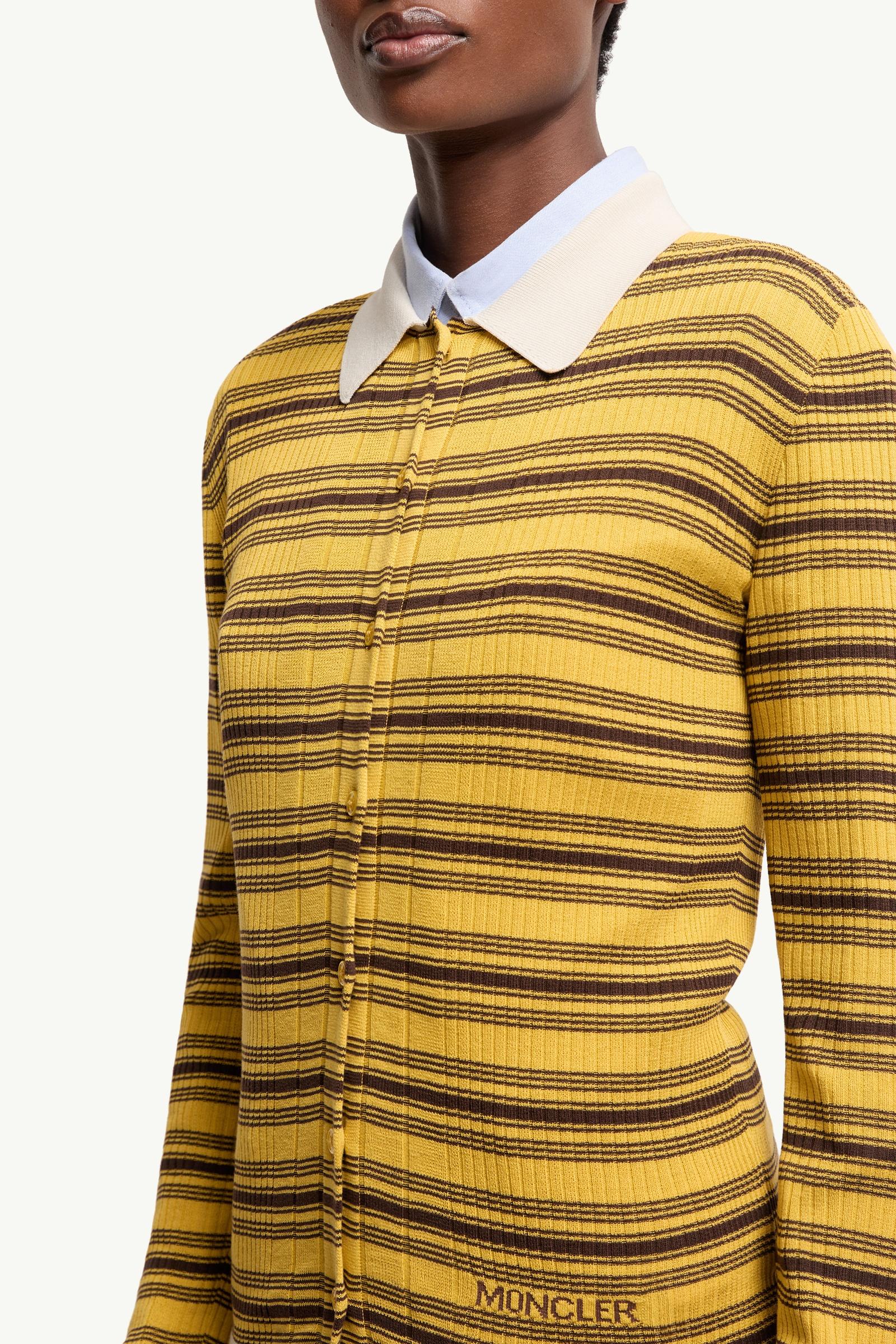 Moncler Cotton Crêpe Polo Shirt Dark Yellow & Brown Dark Yellow & Brown