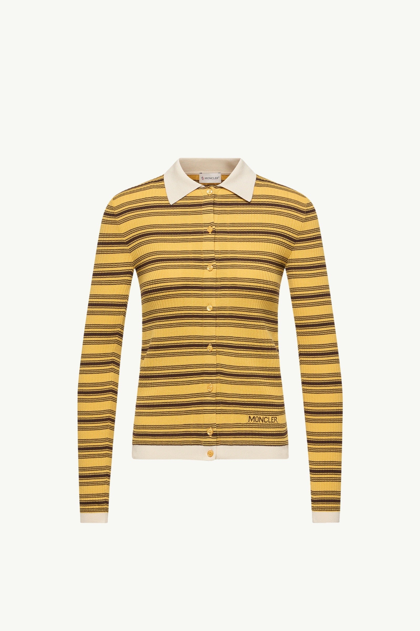Moncler Cotton Crêpe Polo Shirt Dark Yellow & Brown Dark Yellow & Brown