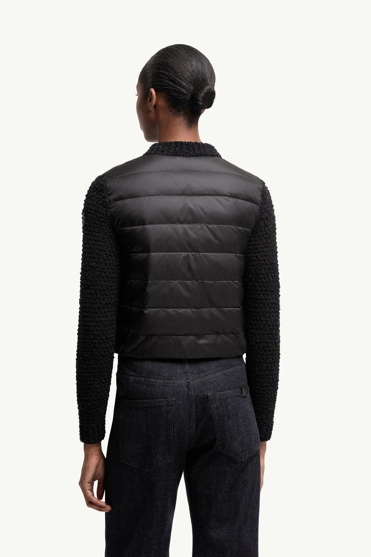 Moncler Padded Zip-Up Cardigan Black Black
