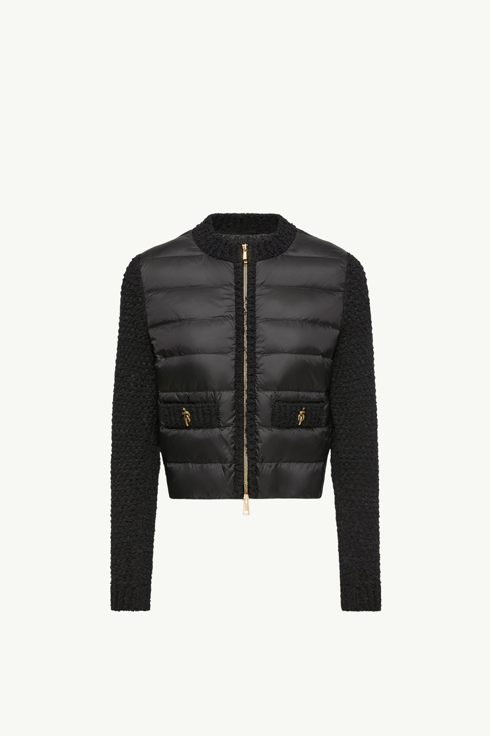 Moncler Padded Zip-Up Cardigan Black Black