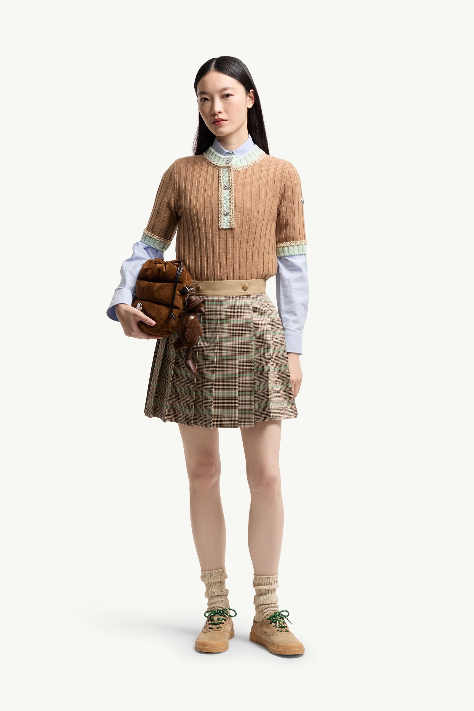 Moncler Jewel Buttons Wool & Cashmere Sweater Camel Beige Camel Beige