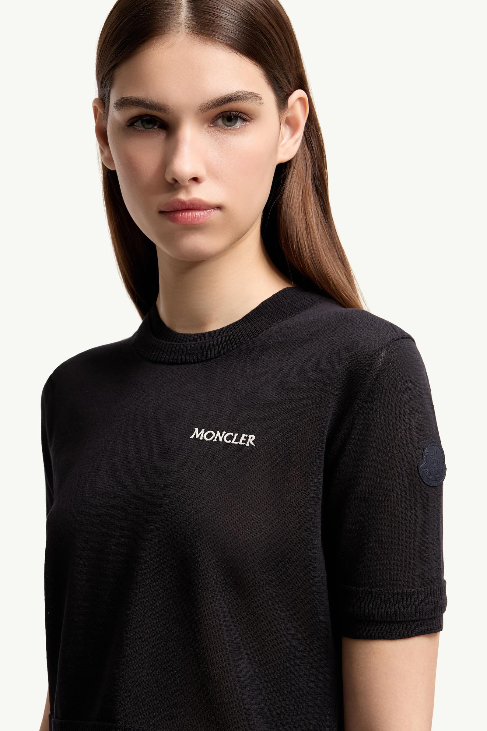 Moncler Double-Trimmed Cotton T-Shirt Dark Blue Dark Blue