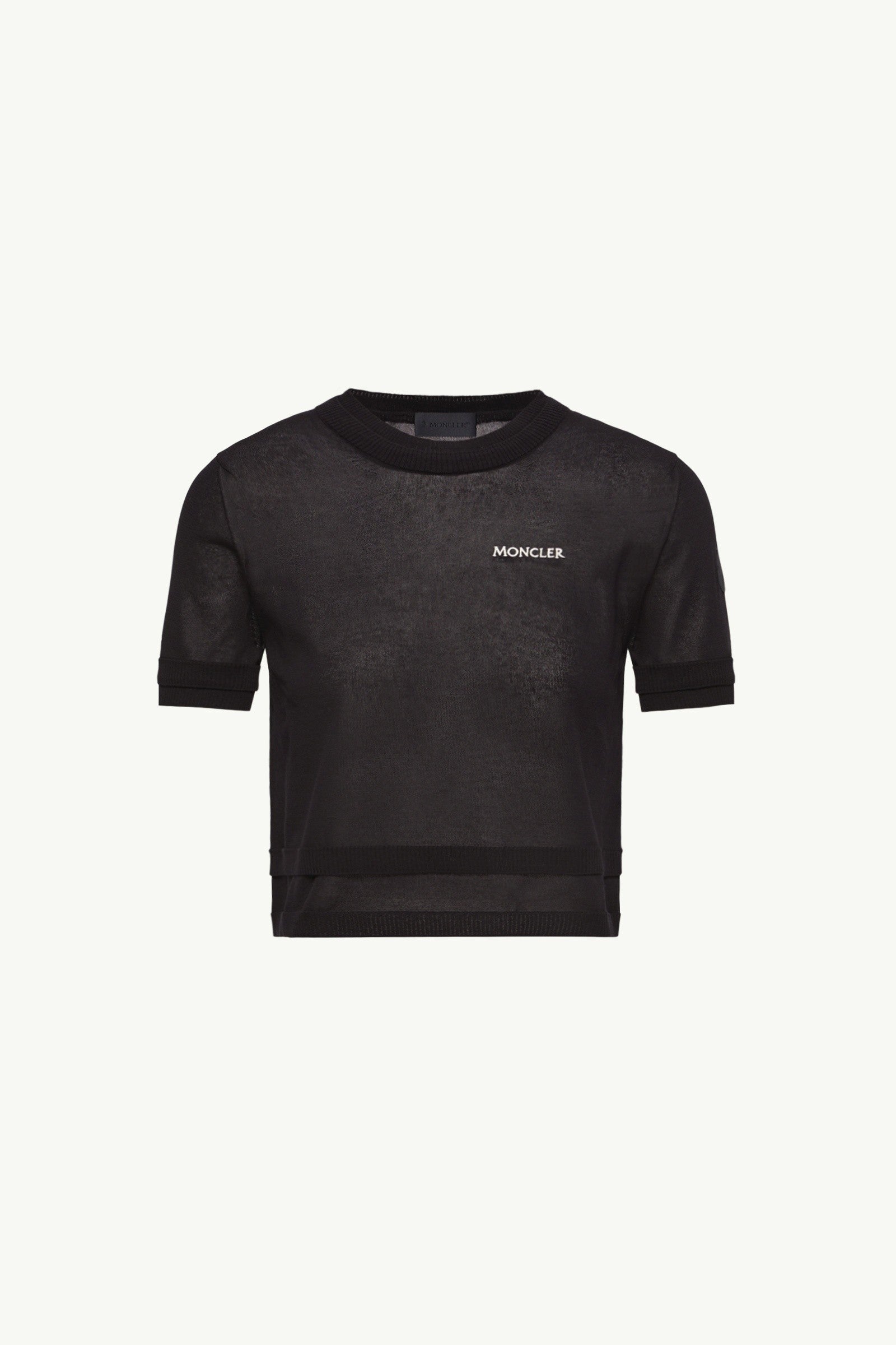 Moncler Double-Trimmed Cotton T-Shirt Dark Blue Dark Blue