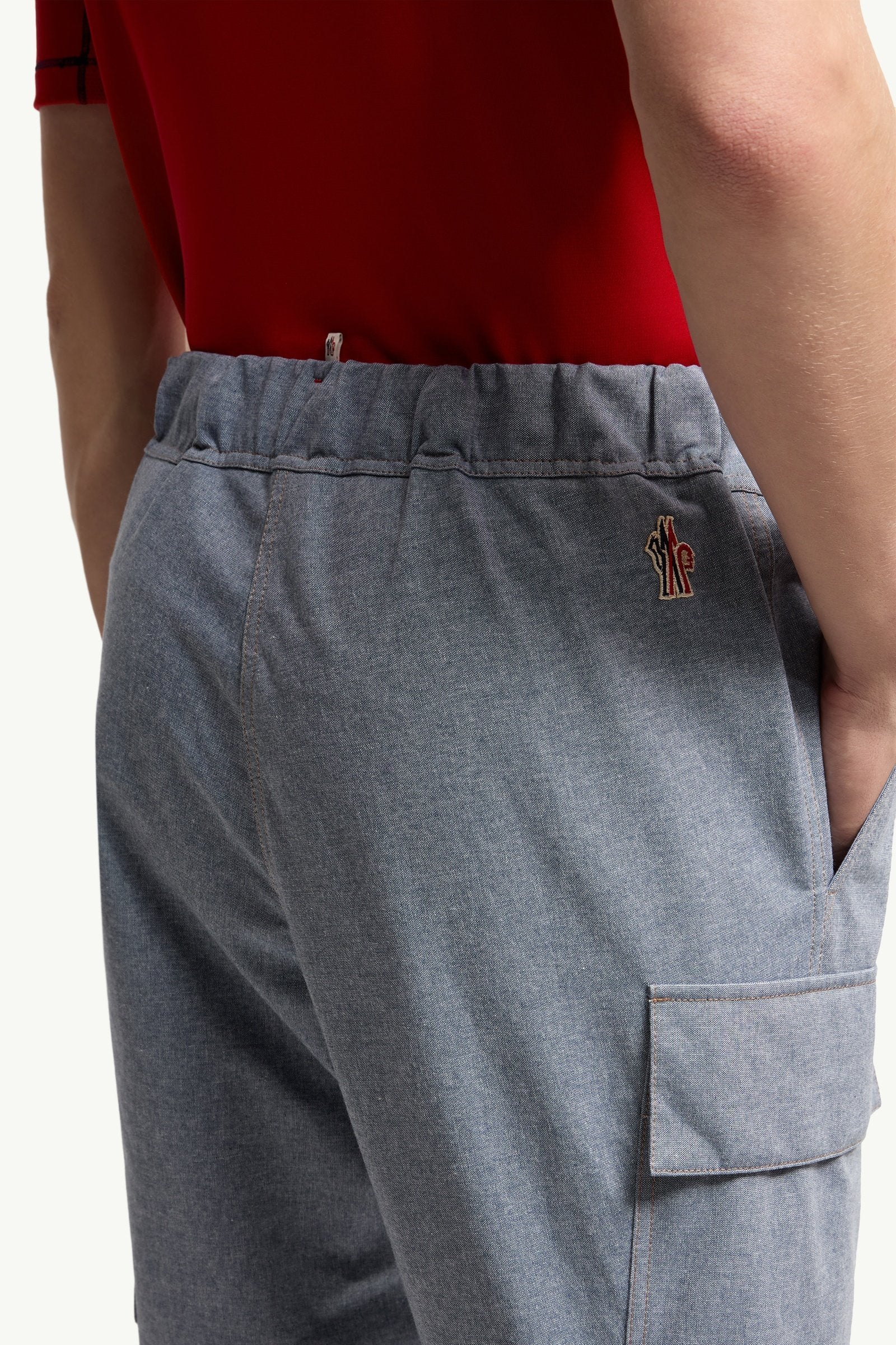 Moncler Chambray Jogging Pants Light Blue Light Blue