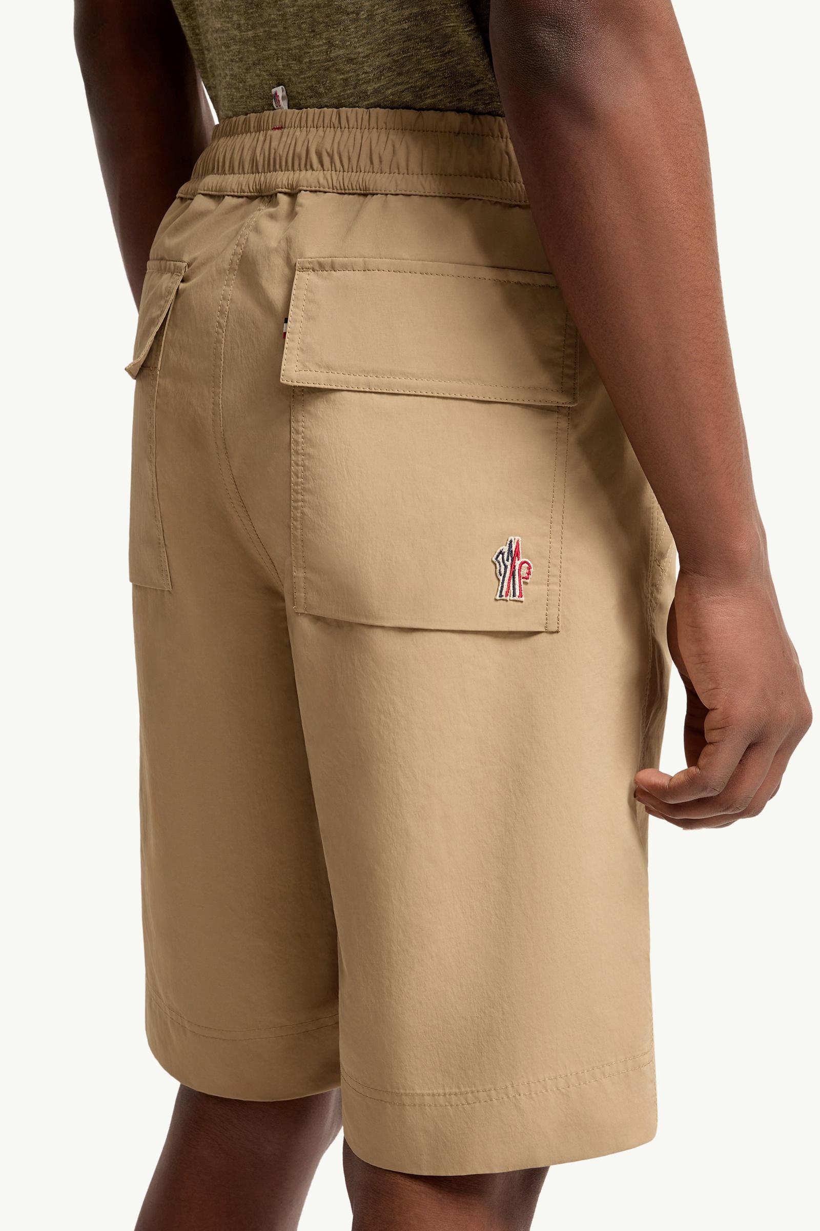 Moncler Technical Froissé Shorts Beige Beige