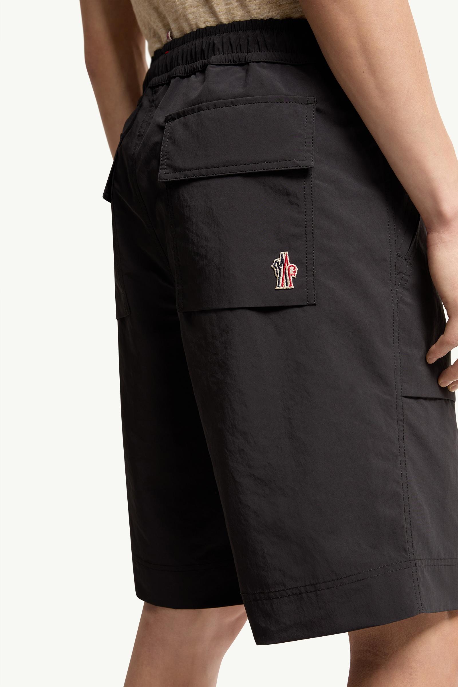 Moncler Technical Froissé Shorts Black Black