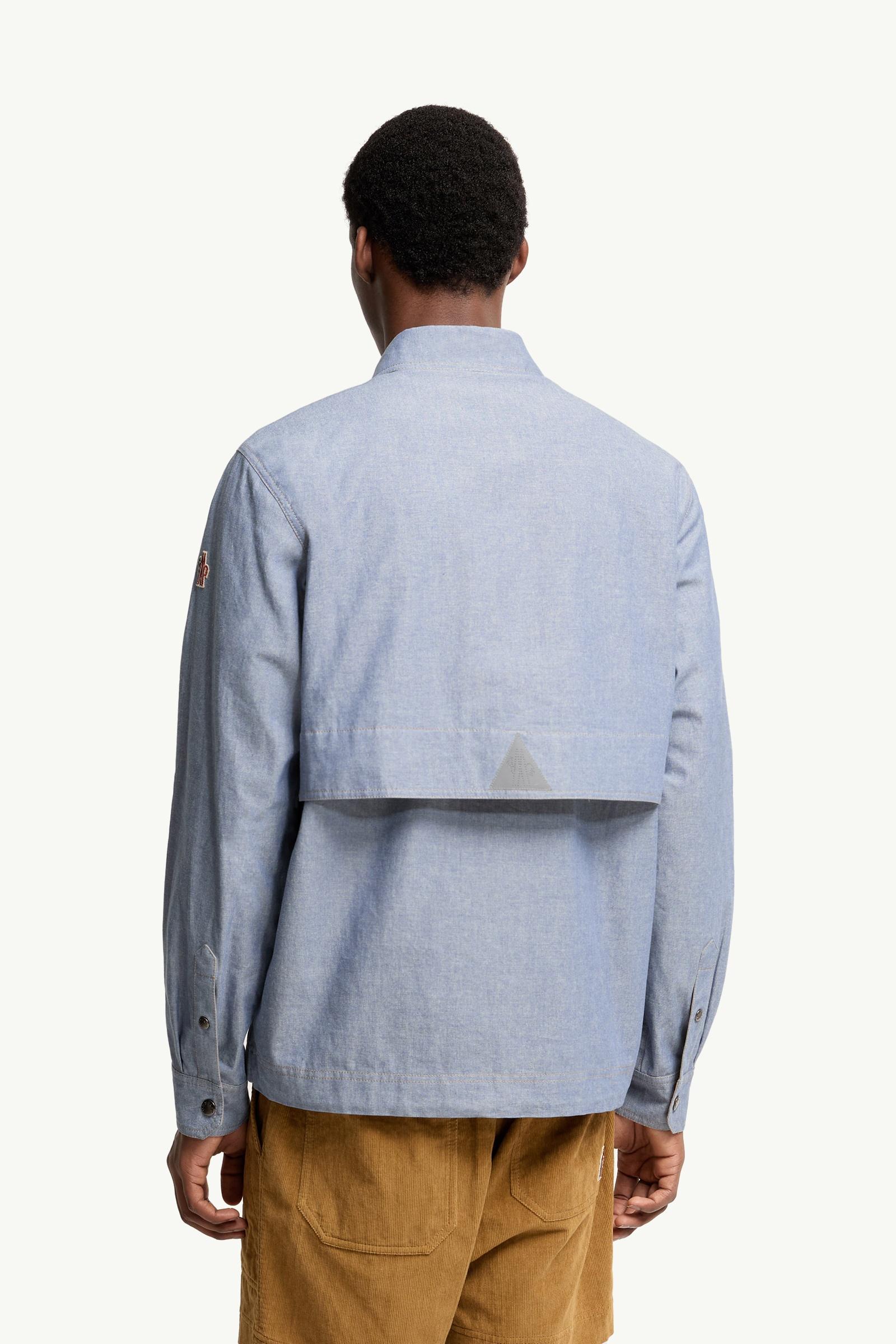 Moncler Chambray Long Sleeve Shirt Powder Blue Powder Blue