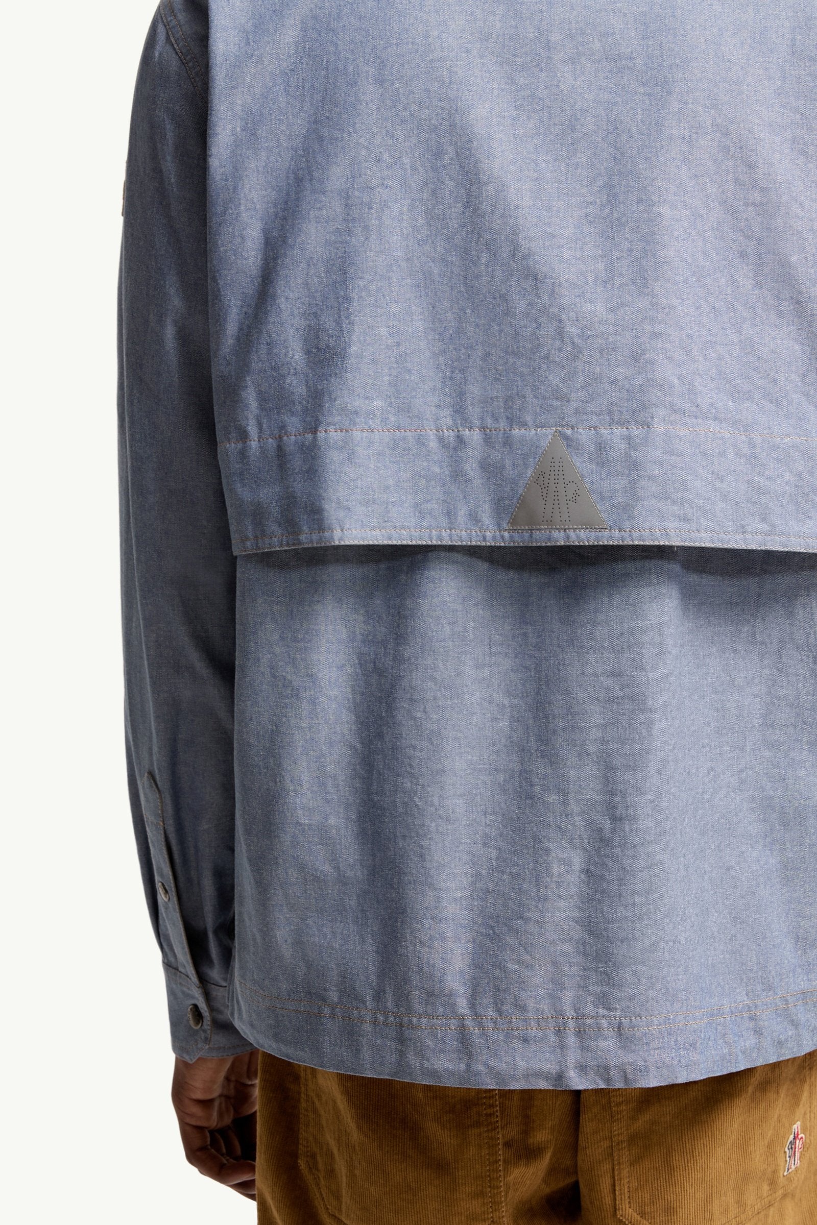 Moncler Chambray Long Sleeve Shirt Powder Blue Powder Blue