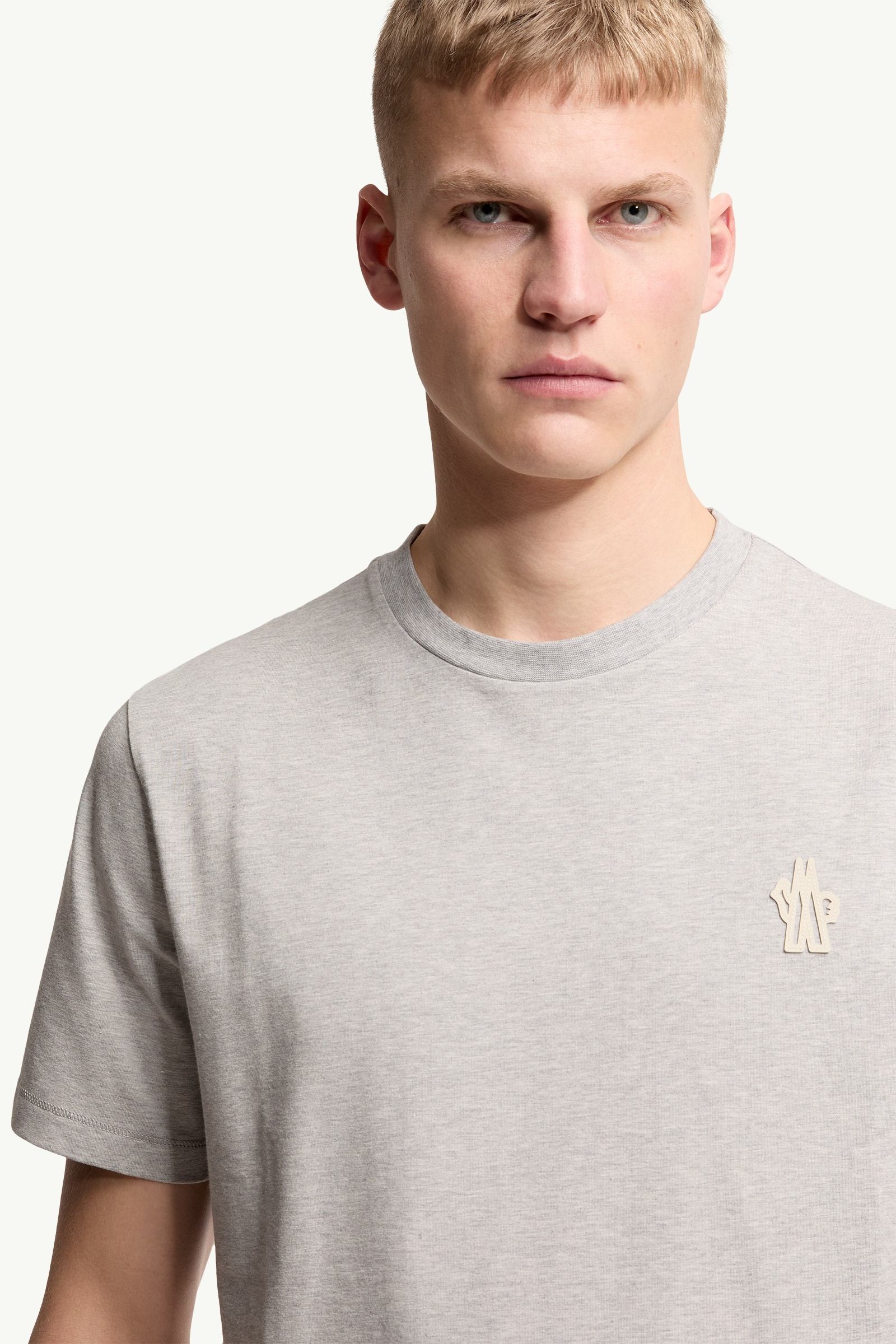 Moncler Logo Patch Cotton Blend T-Shirt (Three Pack) White & Black & Grey White & Black & Grey