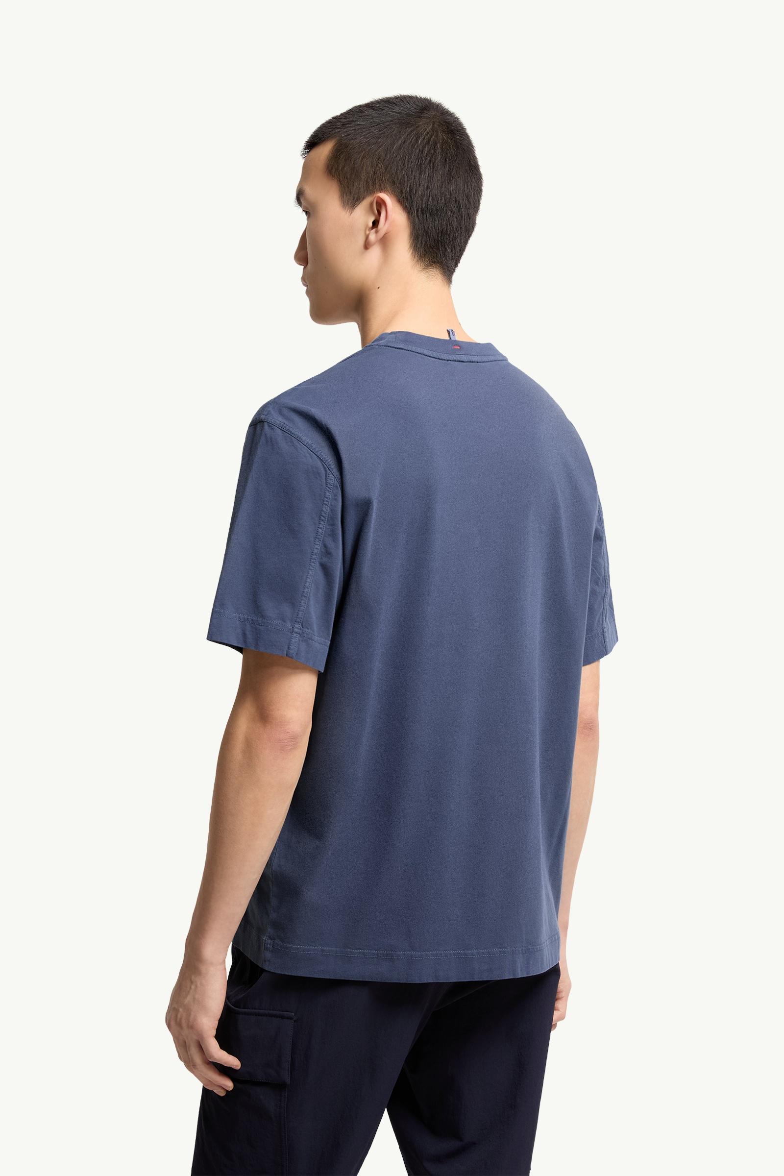 Moncler Logo Patch Cotton T-Shirt Navy Blue Navy Blue