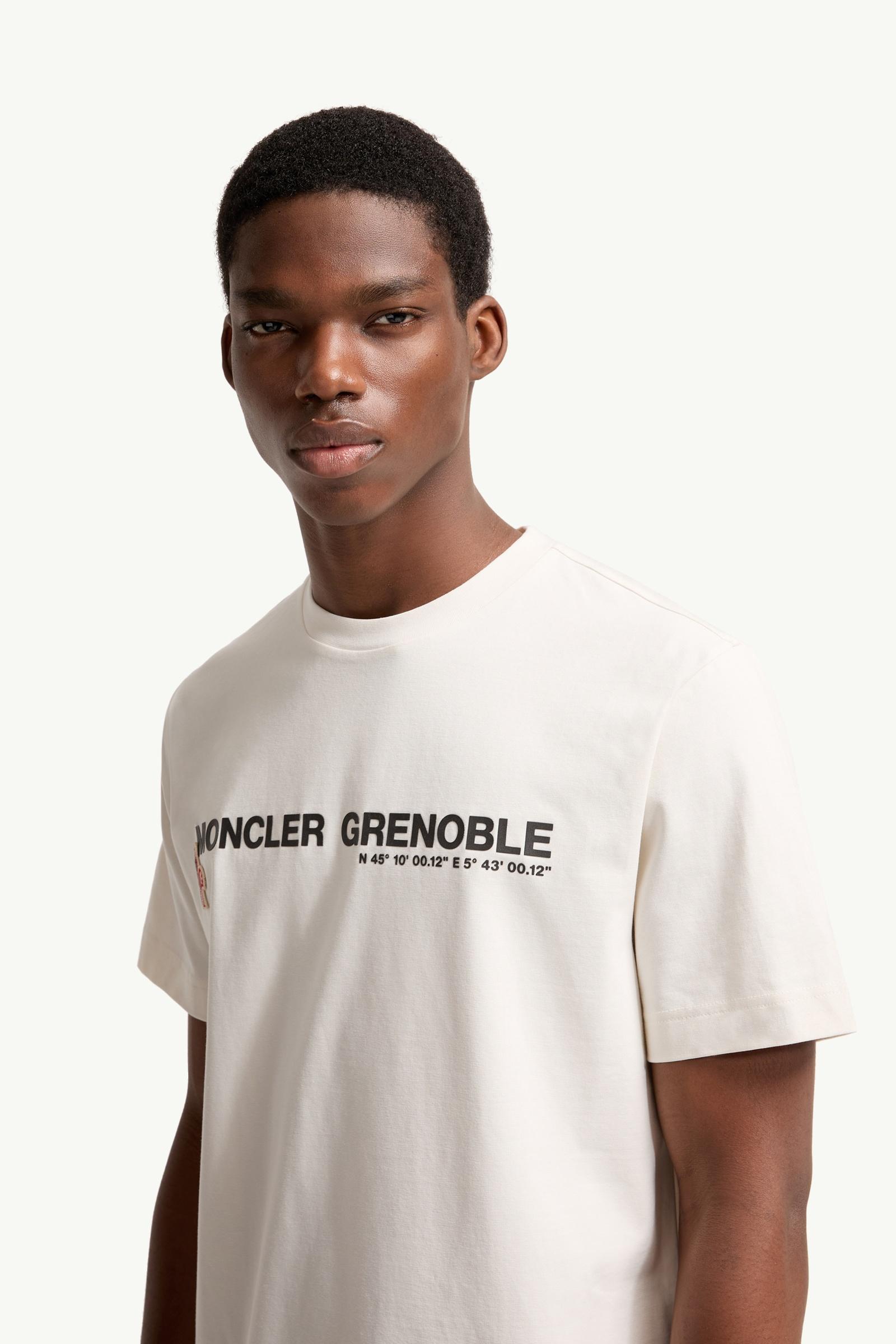 Moncler Logo Cotton Blend T-Shirt White White