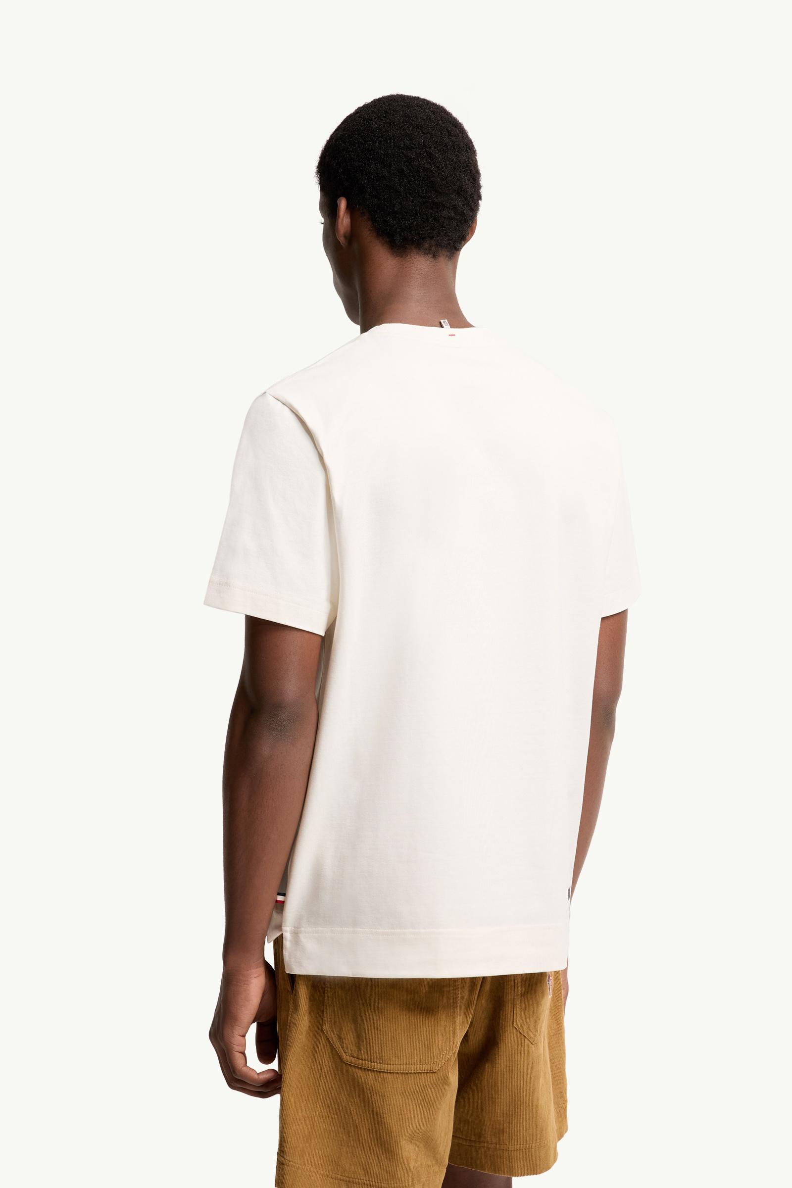 Moncler Logo Cotton Blend T-Shirt White White