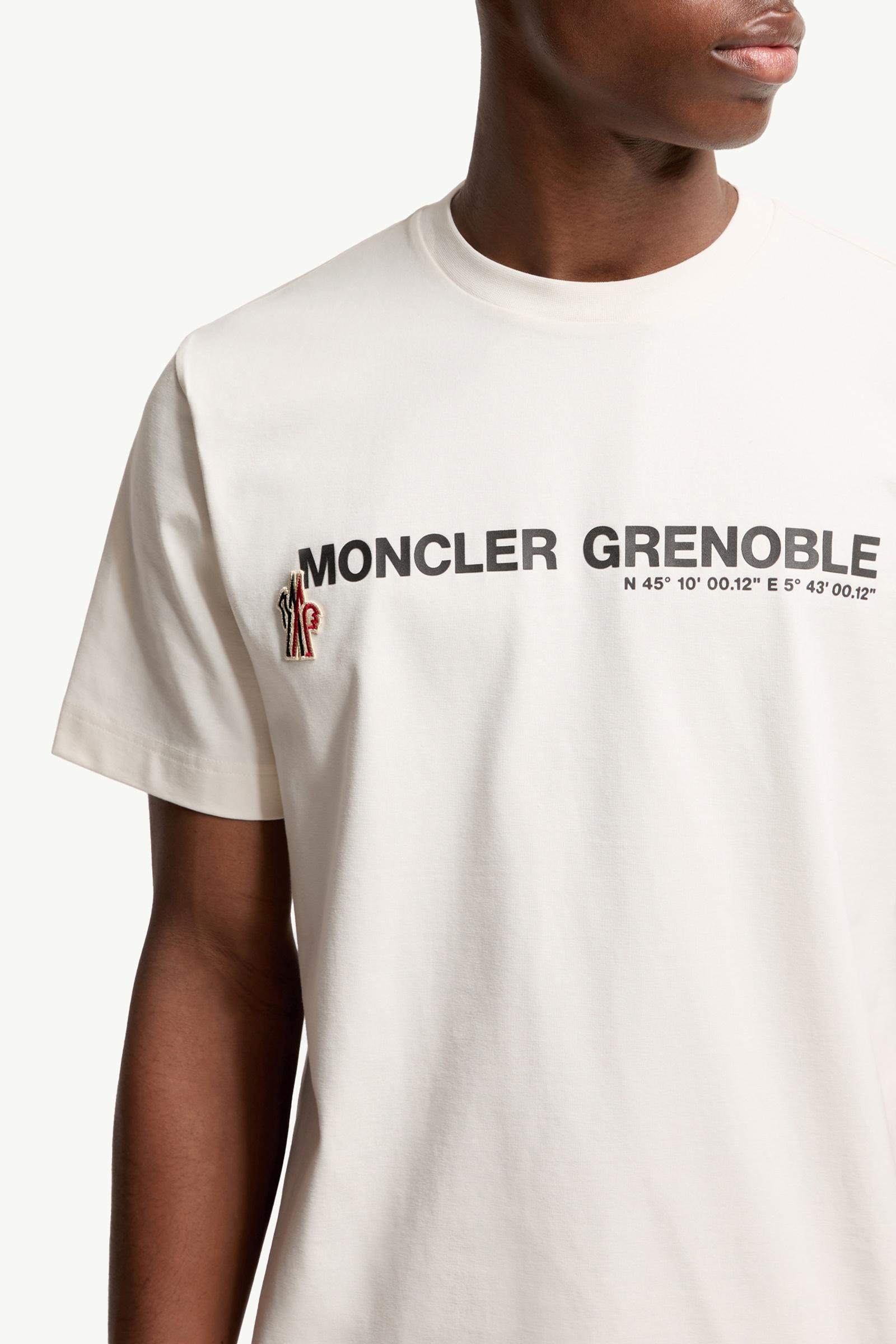 Moncler Logo Cotton Blend T-Shirt White White