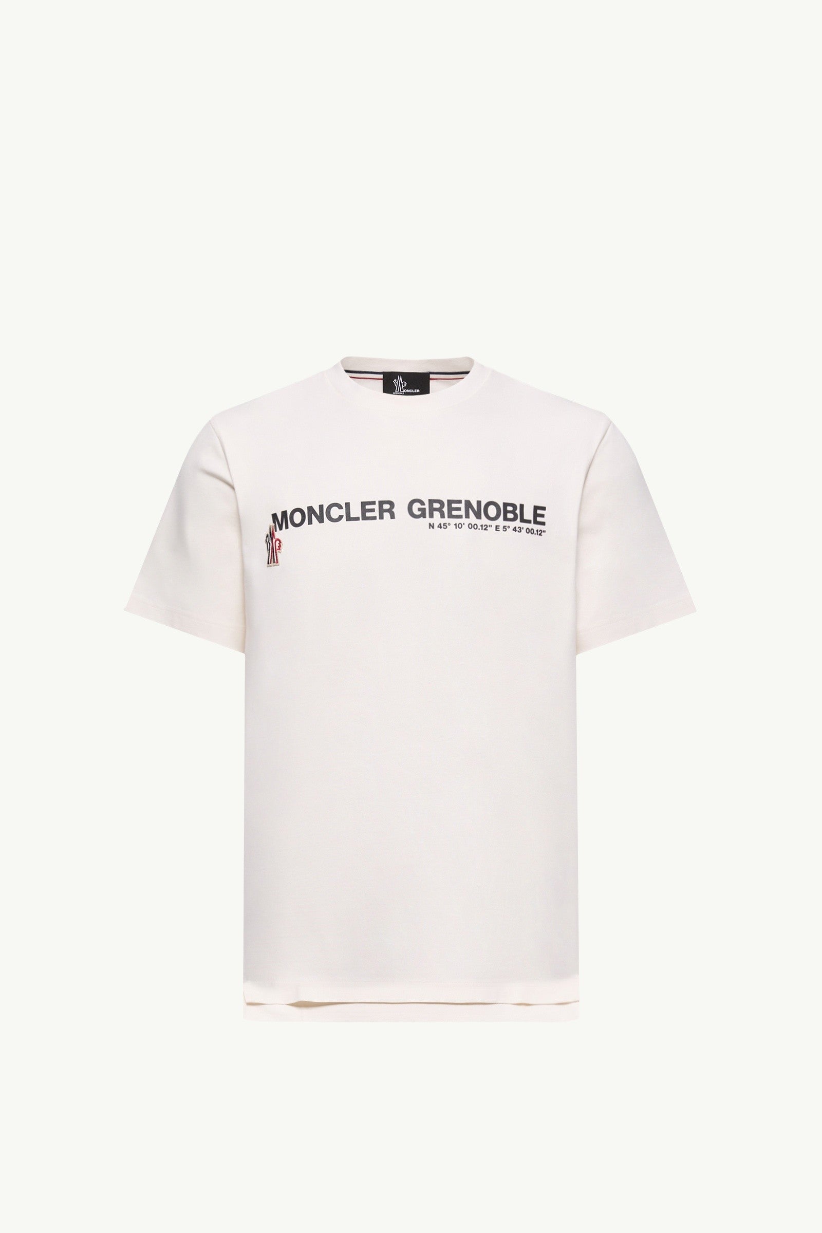 Moncler Logo Cotton Blend T-Shirt White White