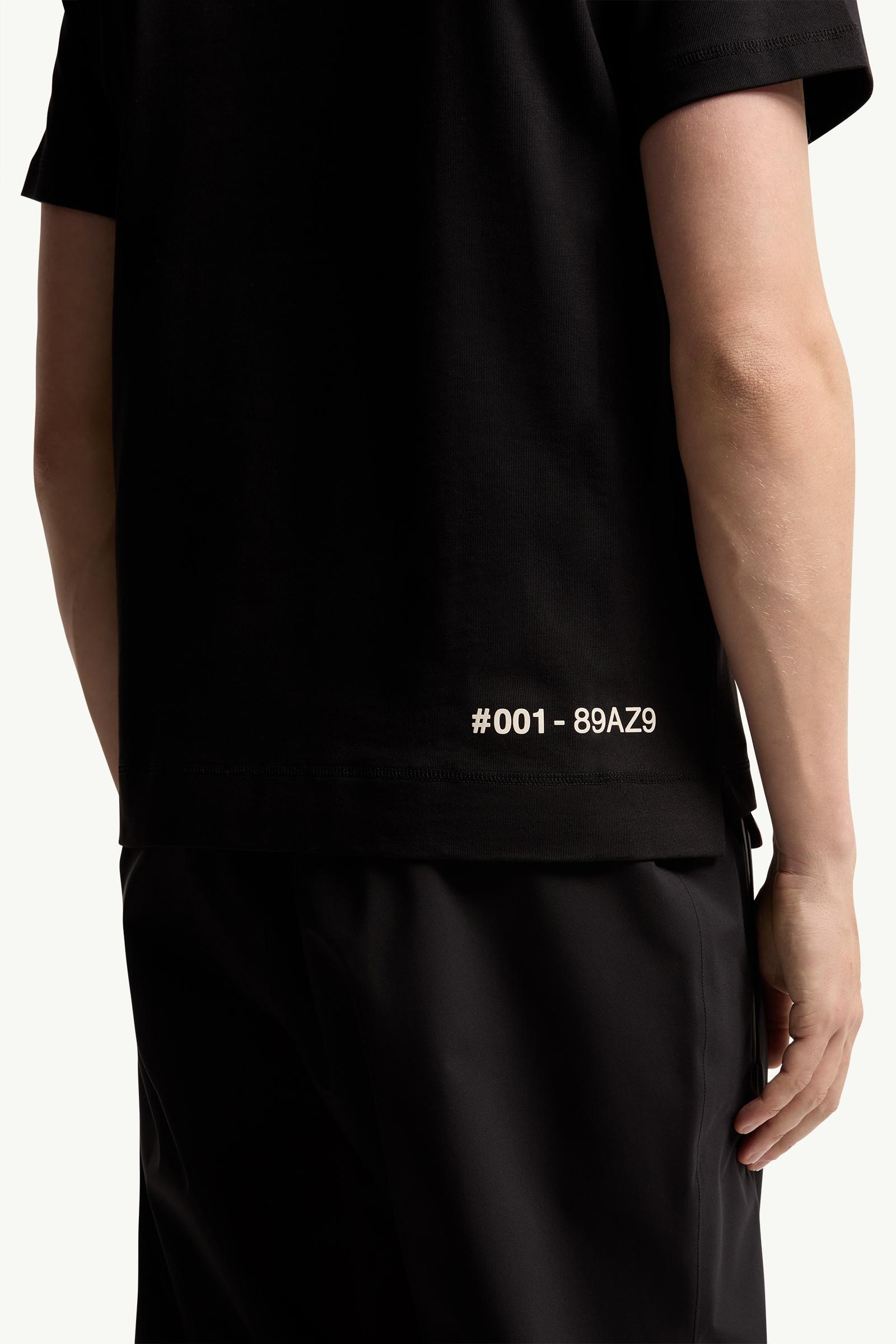 Moncler Logo Cotton T-Shirt Black Black