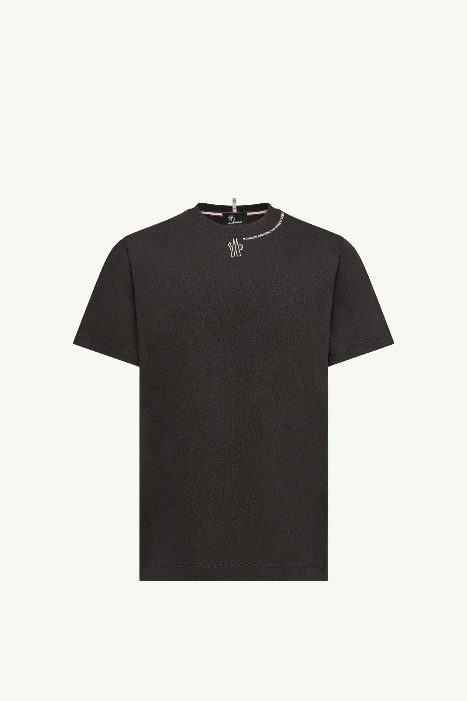 Moncler Logo Cotton T-Shirt Black Black