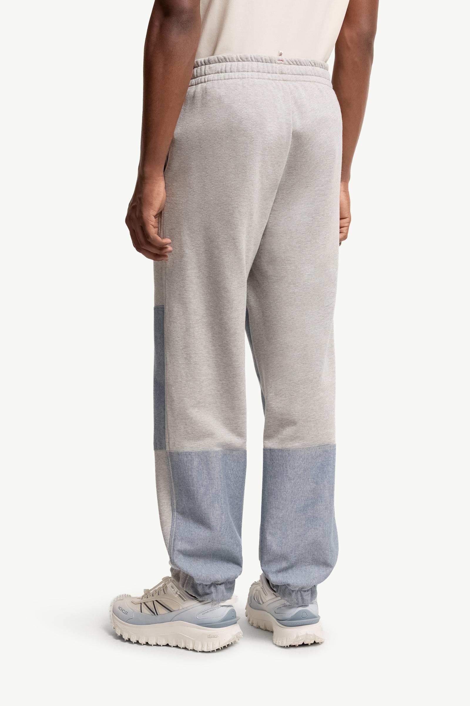 Moncler Cotton & Chambray Sweatpants Grey Grey