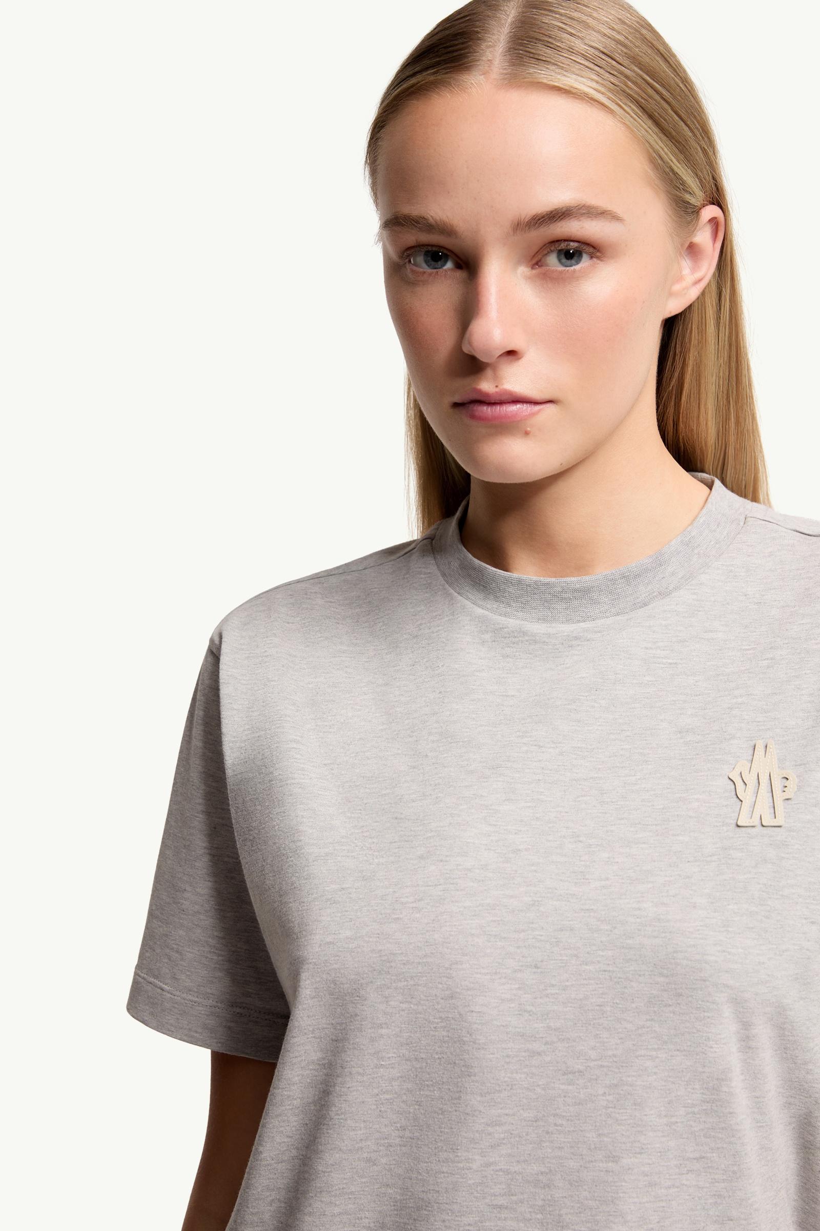 Moncler Logo Patch Cotton Blend T-Shirt (Three Pack) White & Black & Grey White & Black & Grey