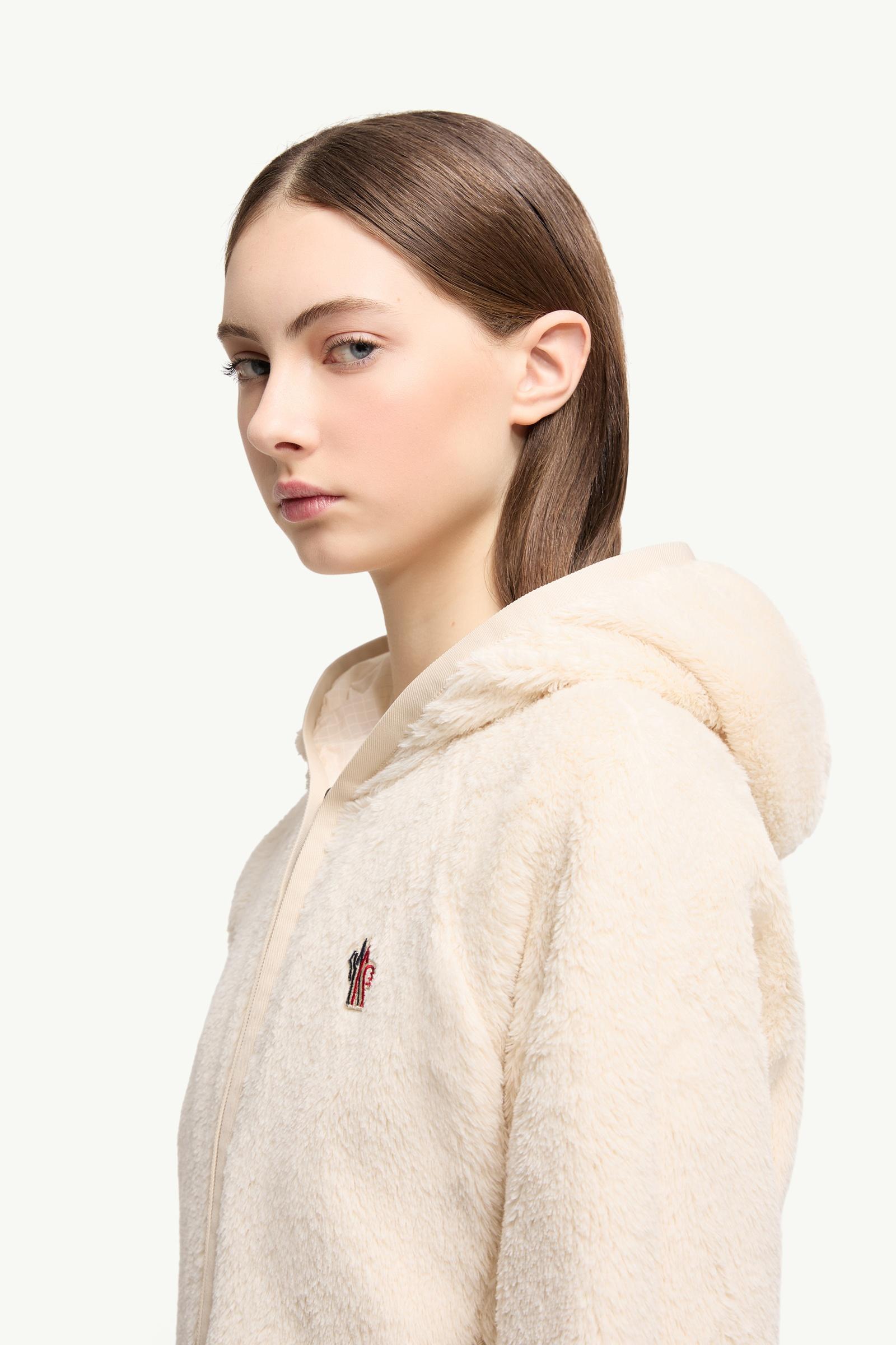 Moncler Reversible Polartec® High Loft™ Hoodie White Ivory White Ivory