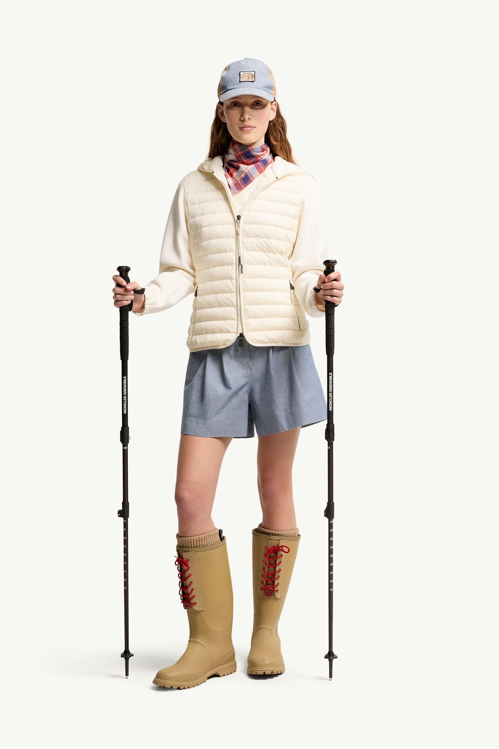 Moncler Padded Zip-Up Hoodie White Ivory White Ivory