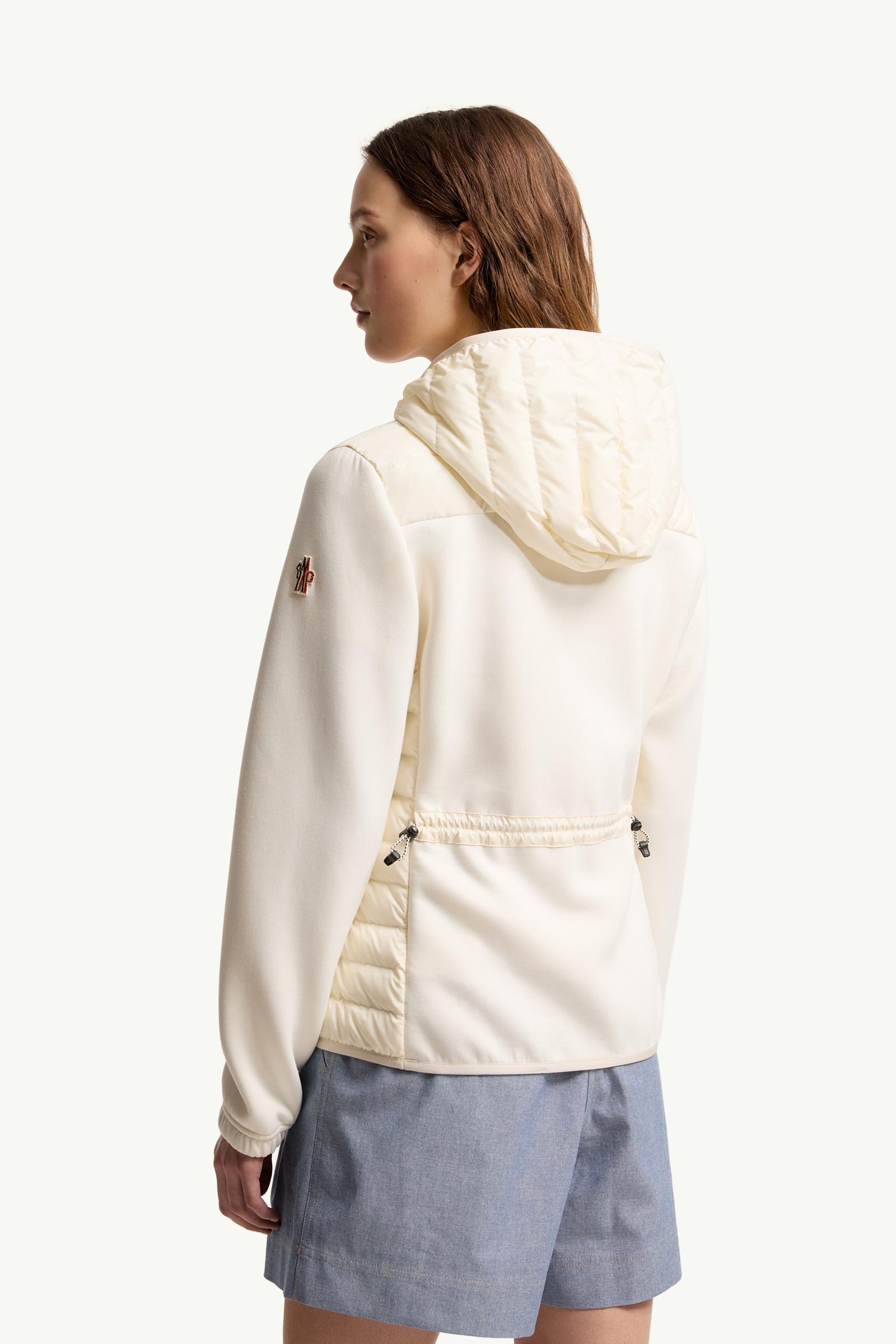 Moncler Padded Zip-Up Hoodie White Ivory White Ivory