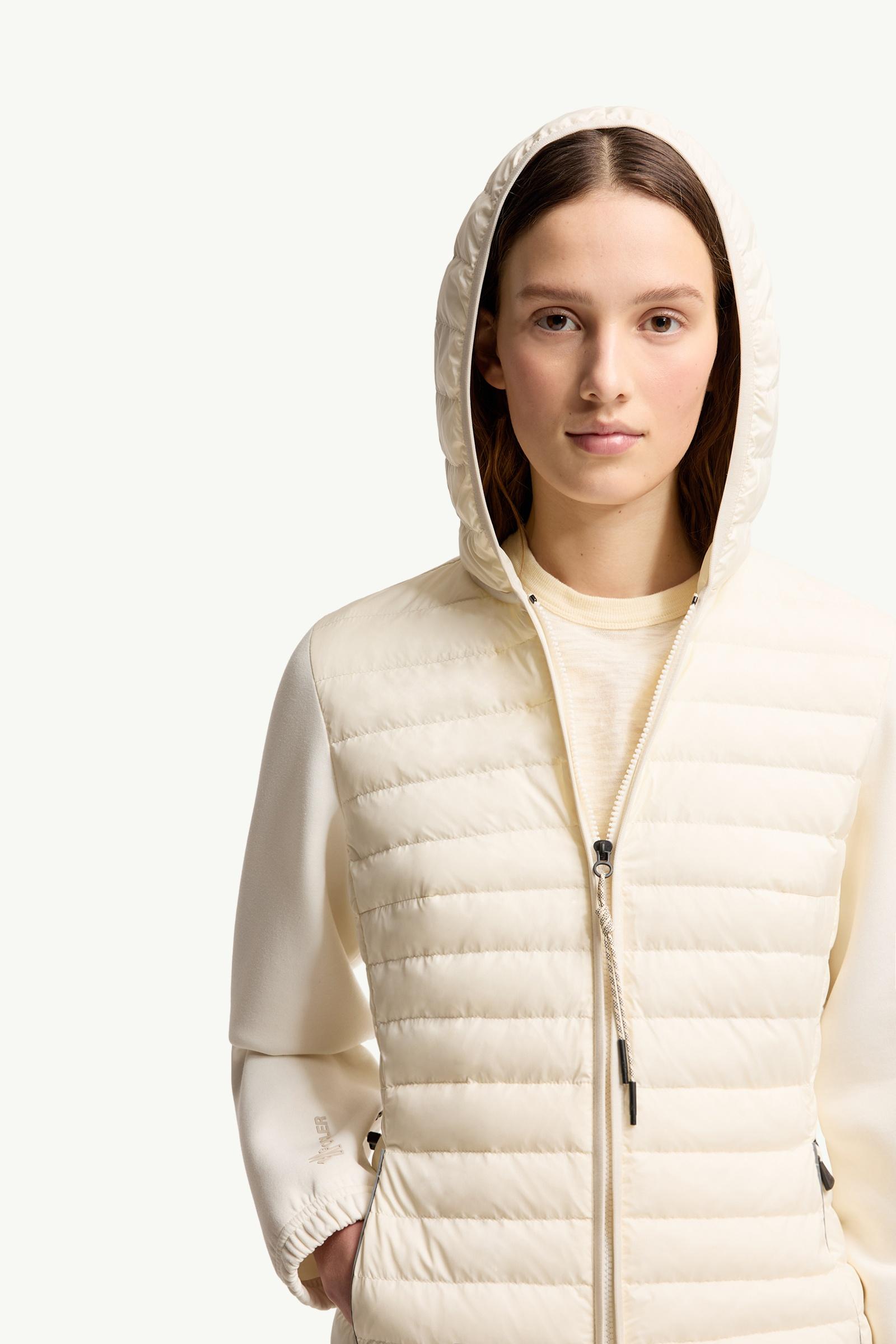 Moncler Padded Zip-Up Hoodie White Ivory White Ivory