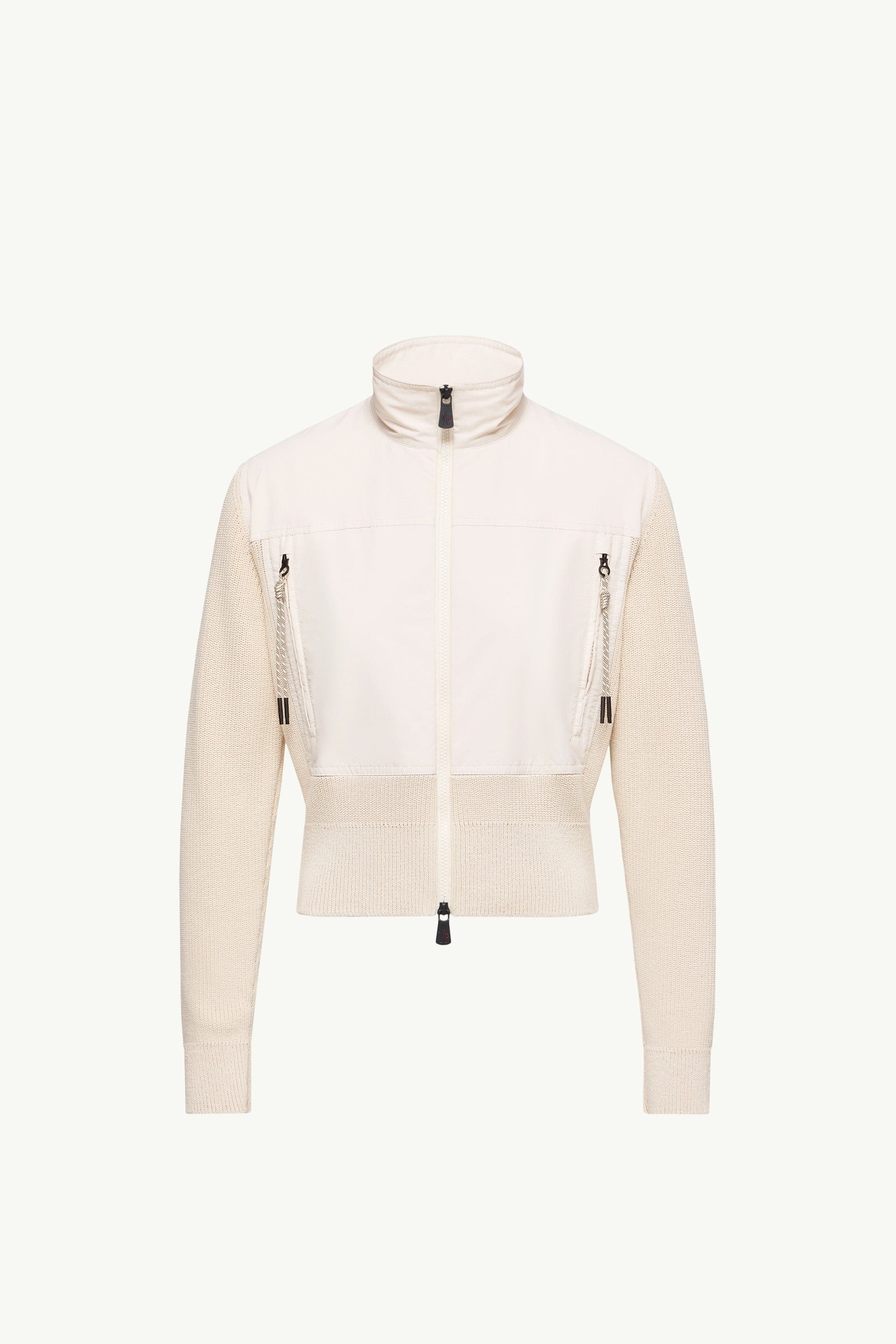 Moncler Padded Zip-Up Cotton Cardigan White Ivory White Ivory