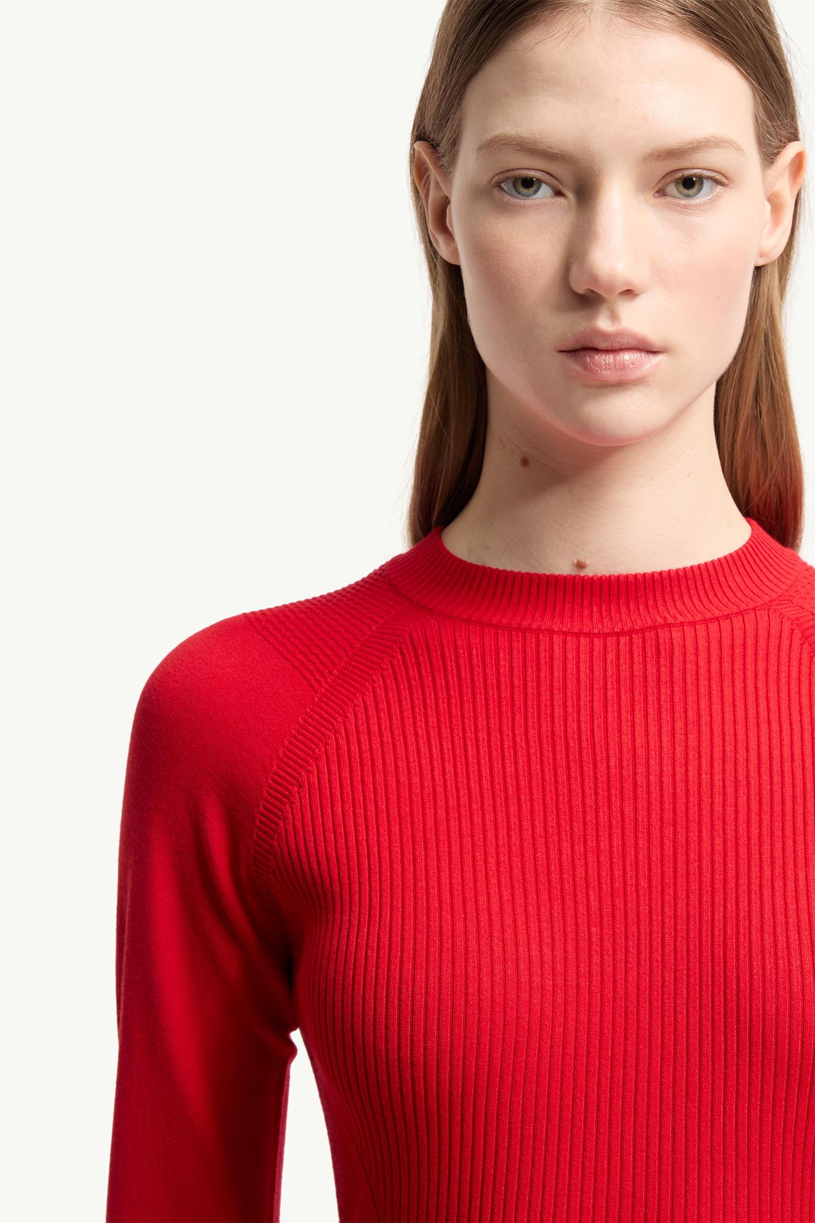 Moncler Crêpe Viscose Blend Sweater Red Red