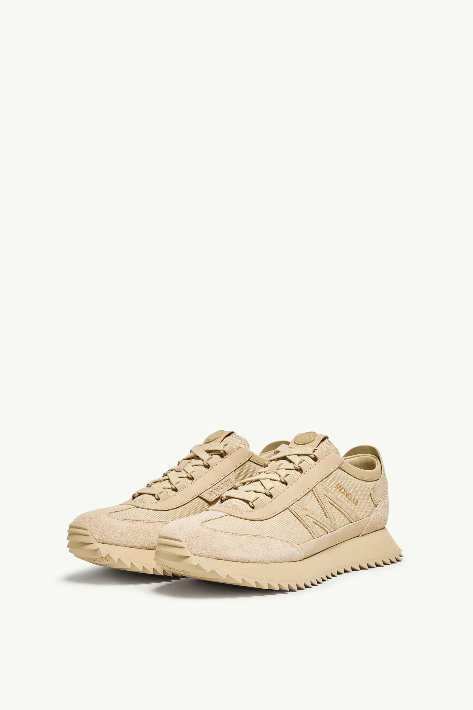 Moncler Pacey2 Suede & Nubuck Sneakers Light Beige