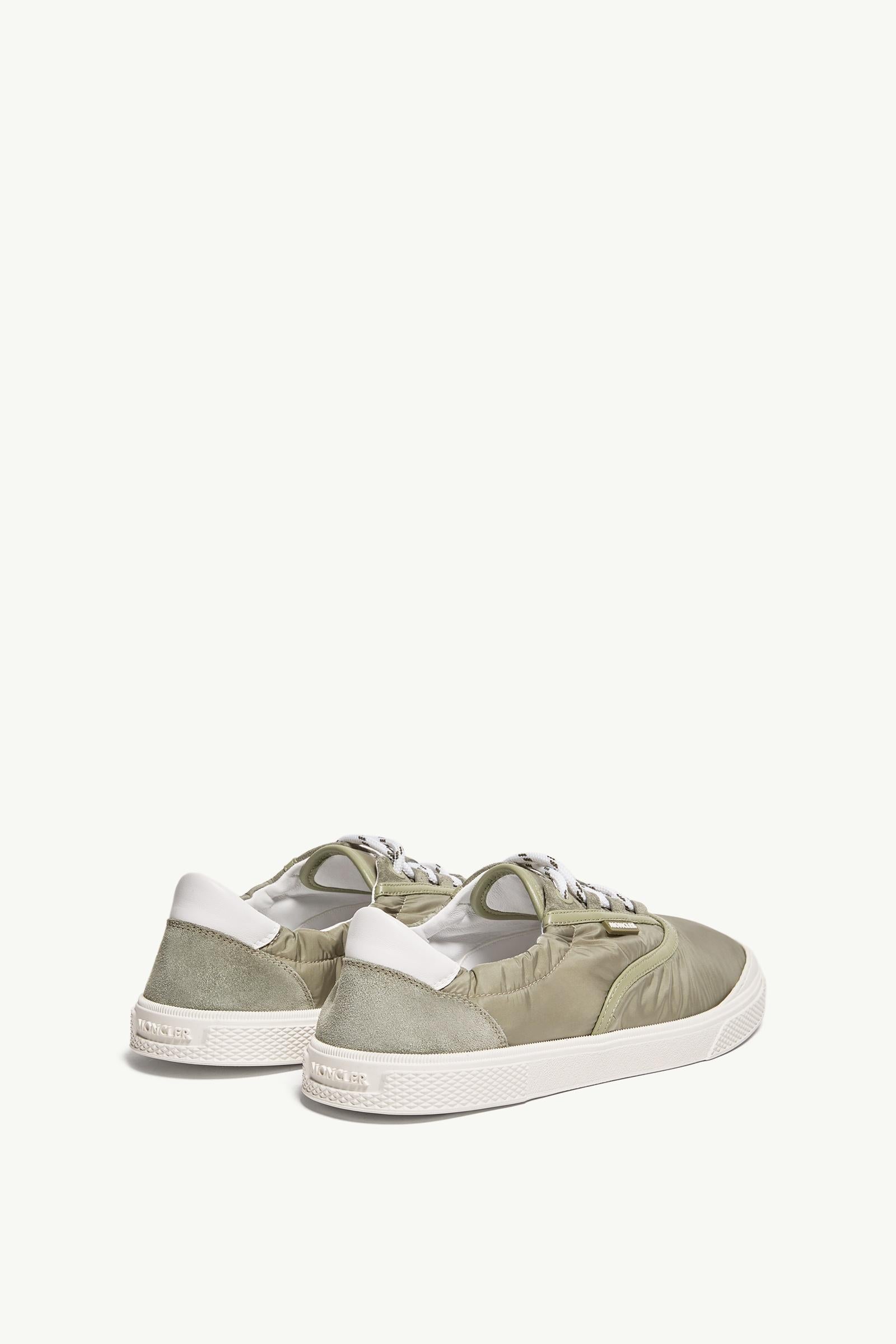 Moncler Vera Leisure Nylon Sneakers Sage Green