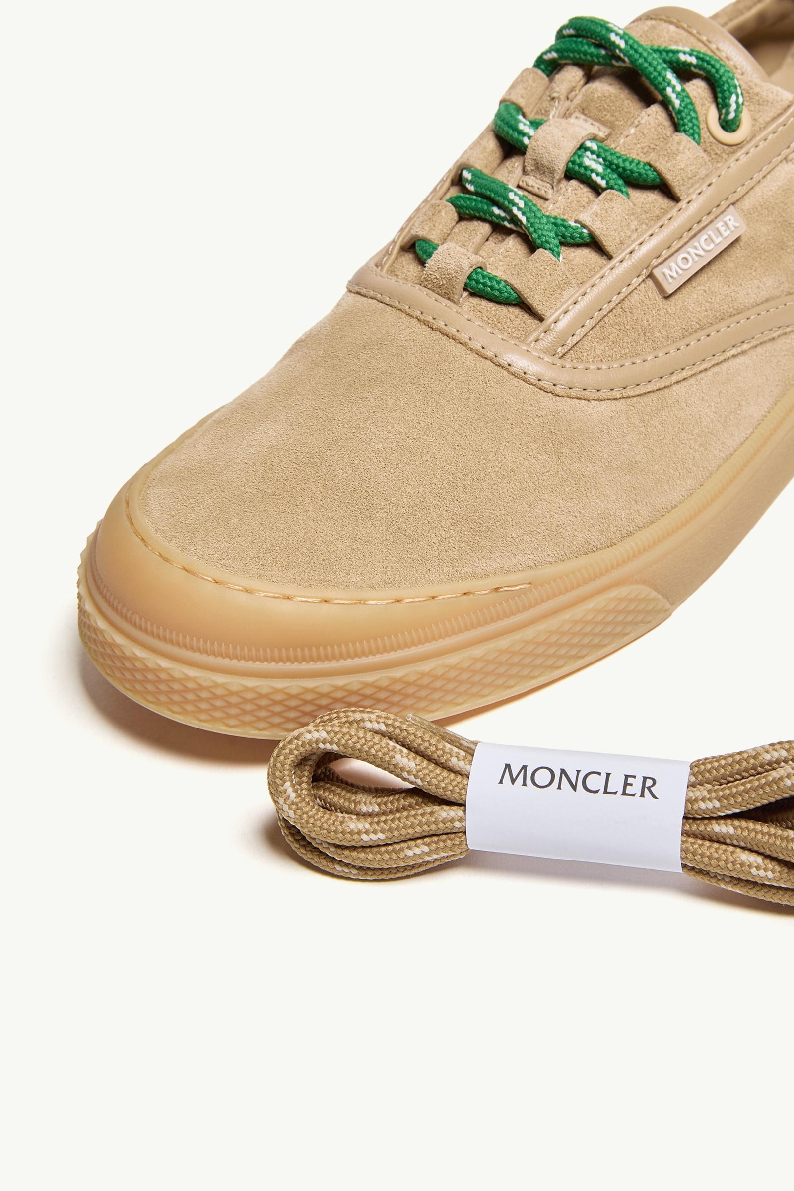 Moncler Vera Leisure Suede Sneakers Beige