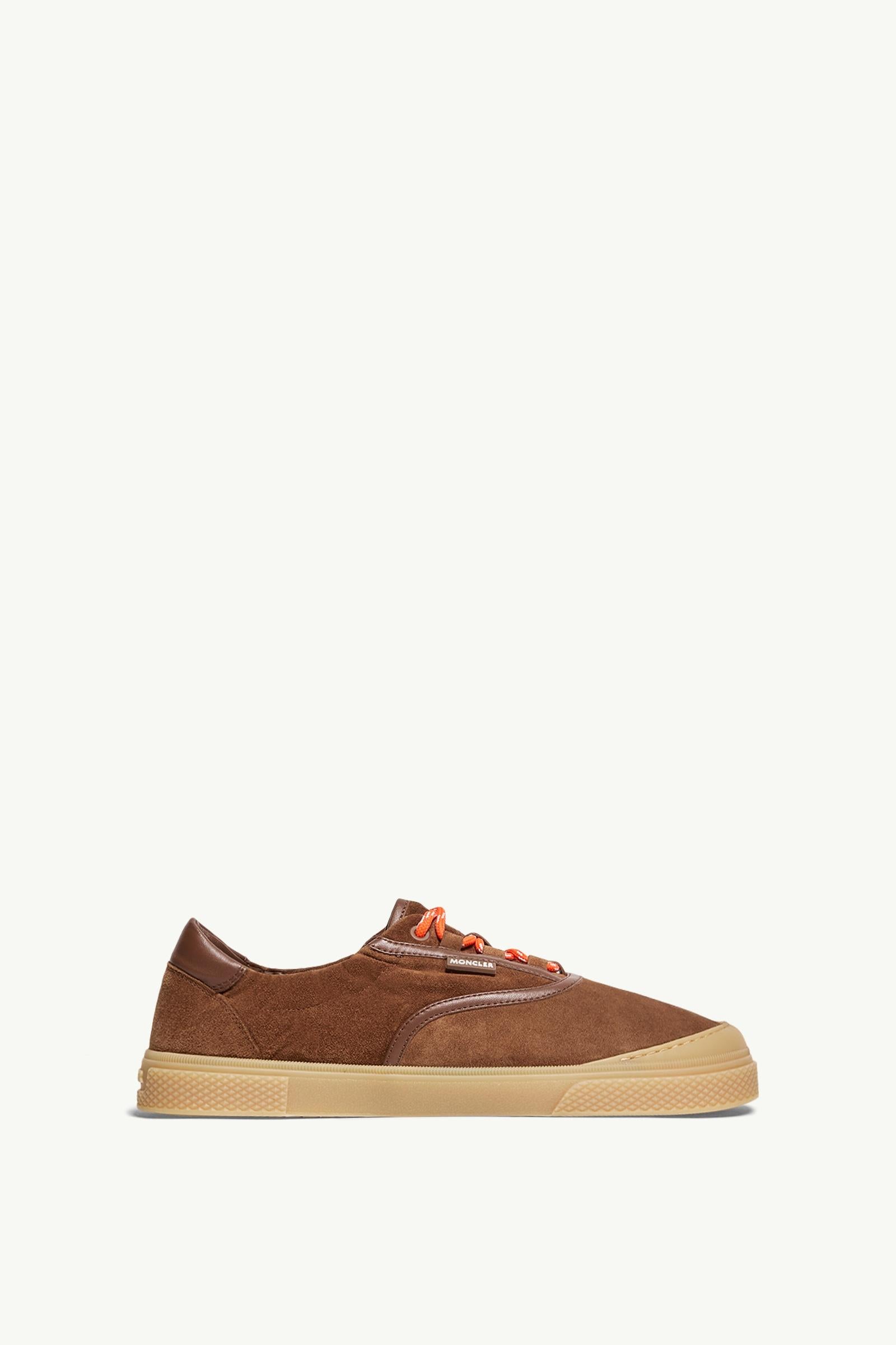 Moncler Vera Leisure Suede Sneakers Brown