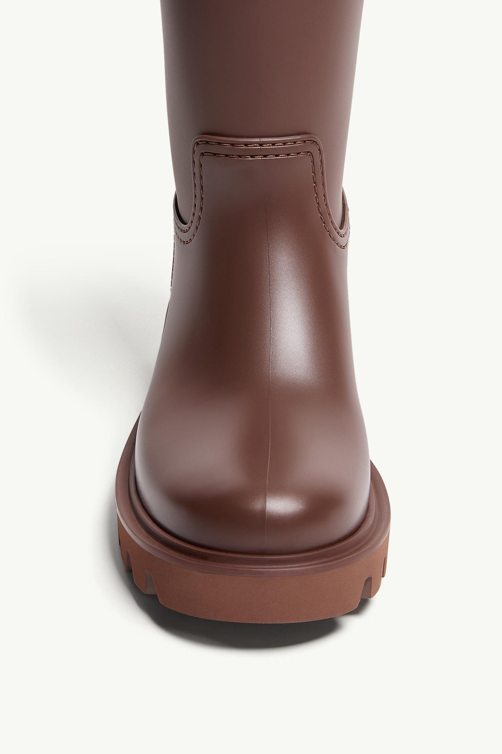 Moncler Kickstream High Rain Boots Brown