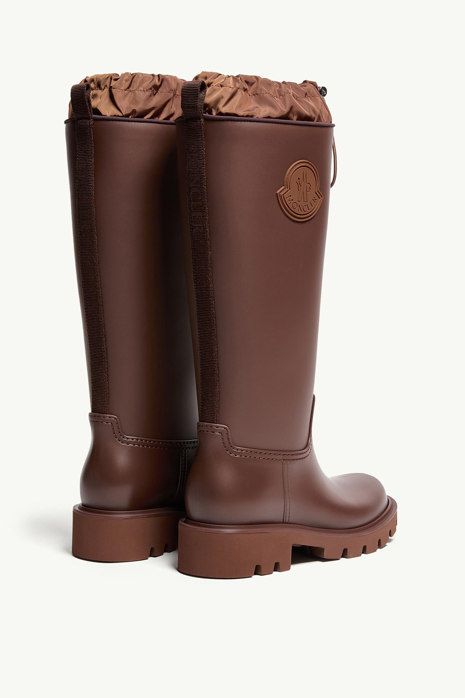 Moncler Kickstream High Rain Boots Brown