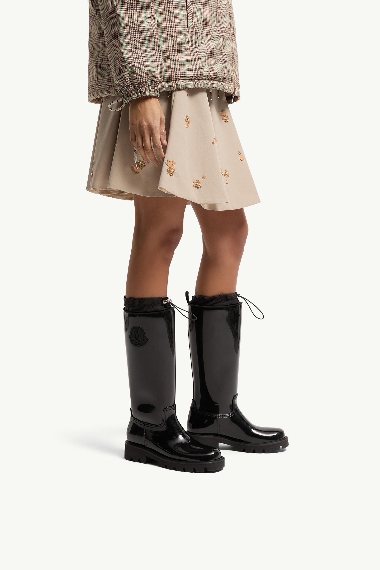 Moncler Kickstream High Rain Boots Black
