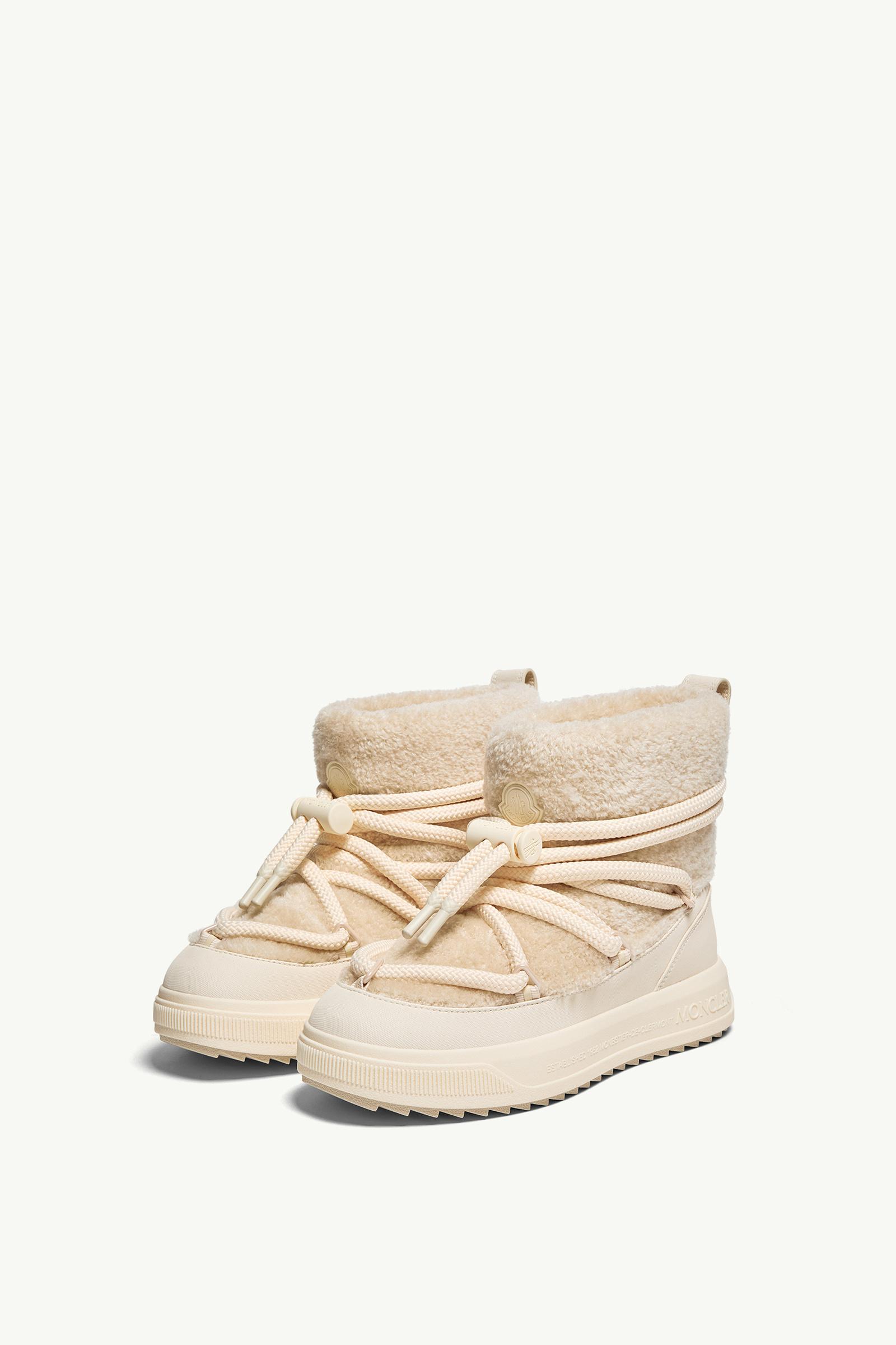 Moncler Moncler Altive Mid Teddy Snow Boots Light Beige