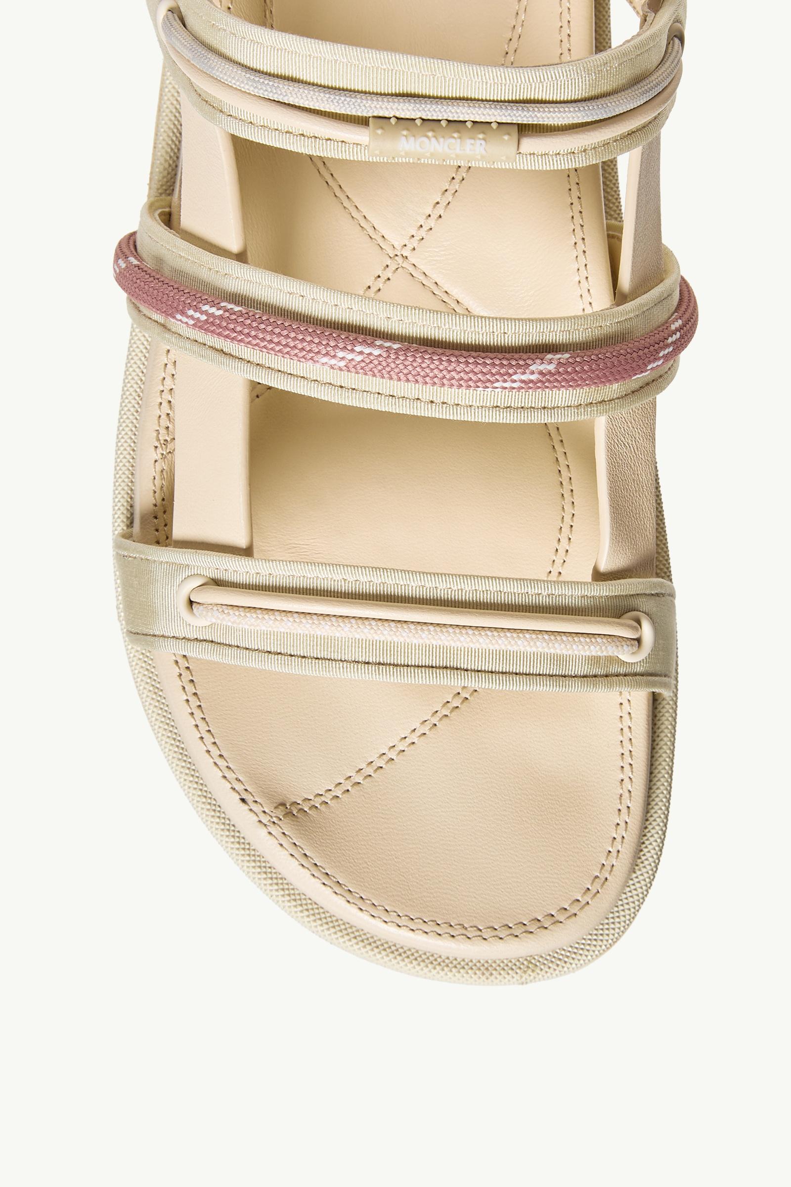 Moncler Vera Isla Leather Sandals White Ivory