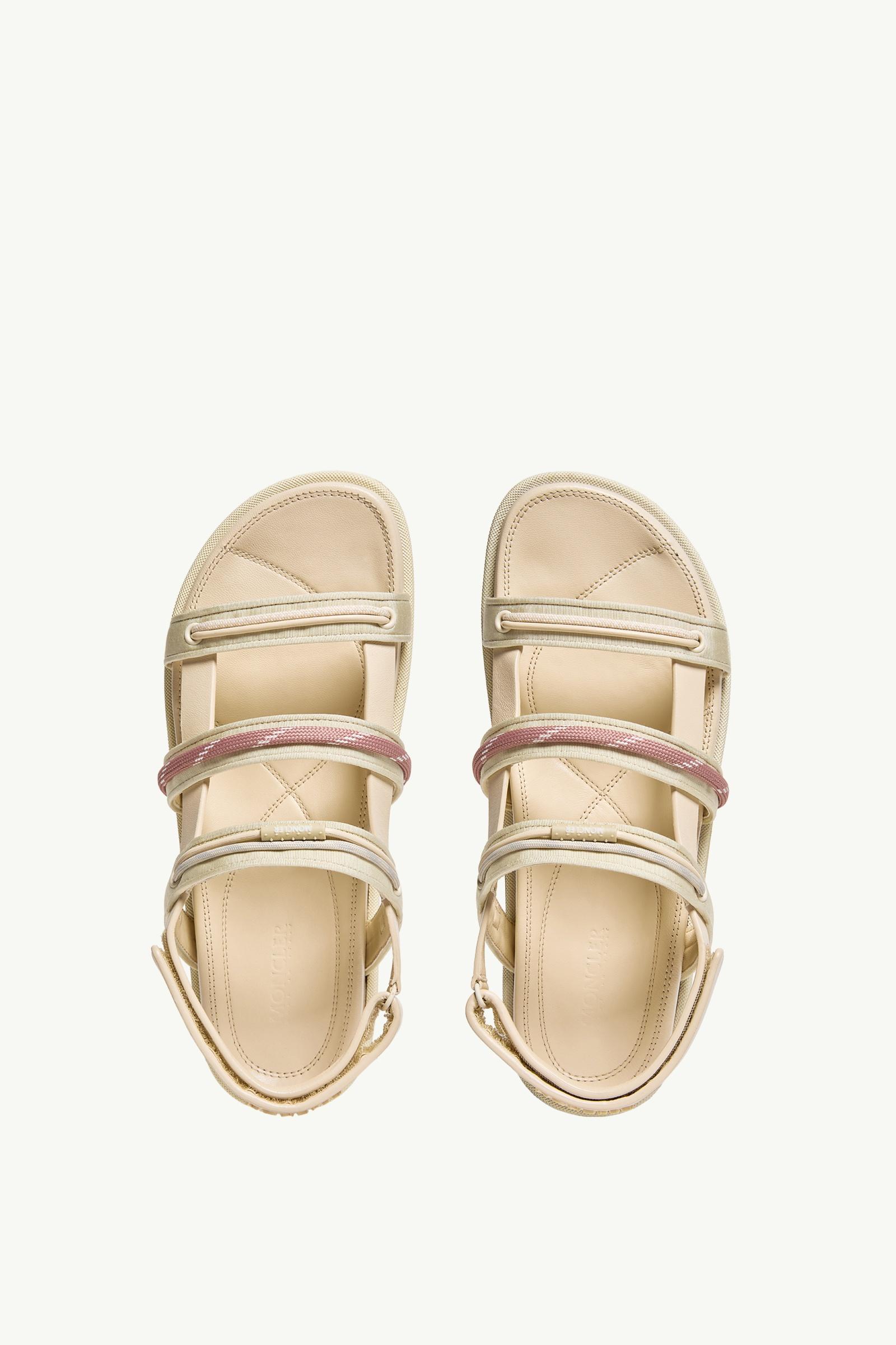 Moncler Vera Isla Leather Sandals White Ivory